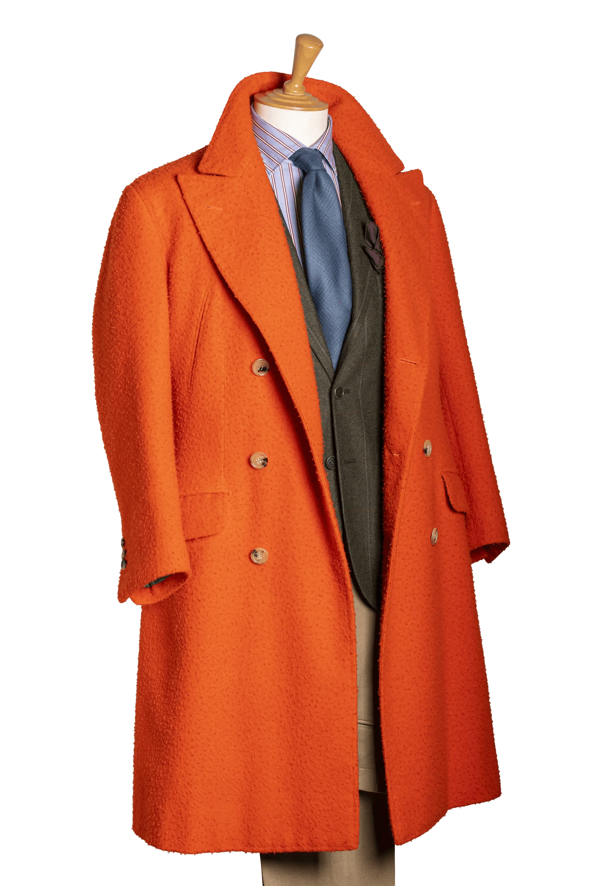 Stefano Bemer Overcoats SV4002 Cappotto Lana Arancione