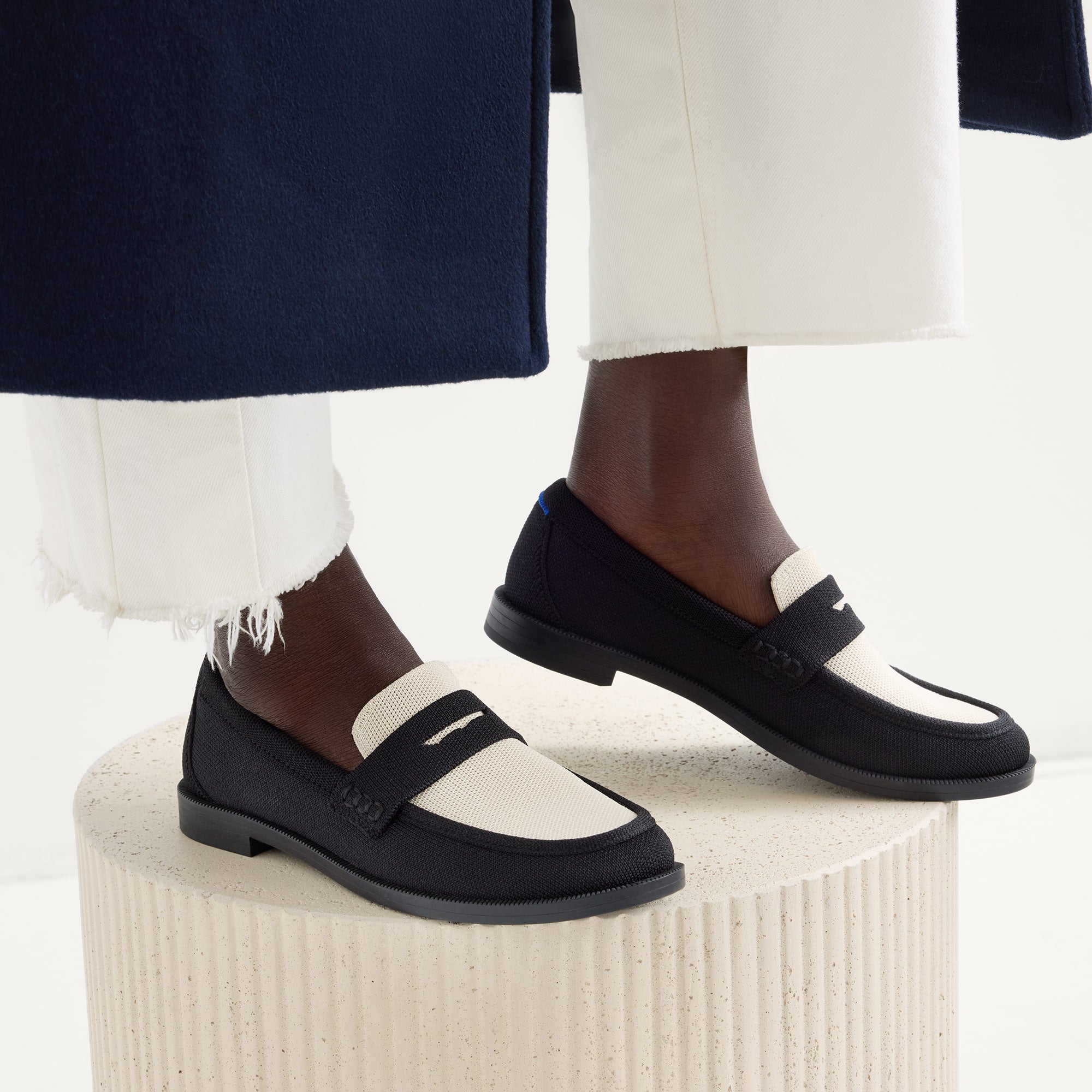 Rothy's The Penny Loafer mocassini donna Tux nero avorio