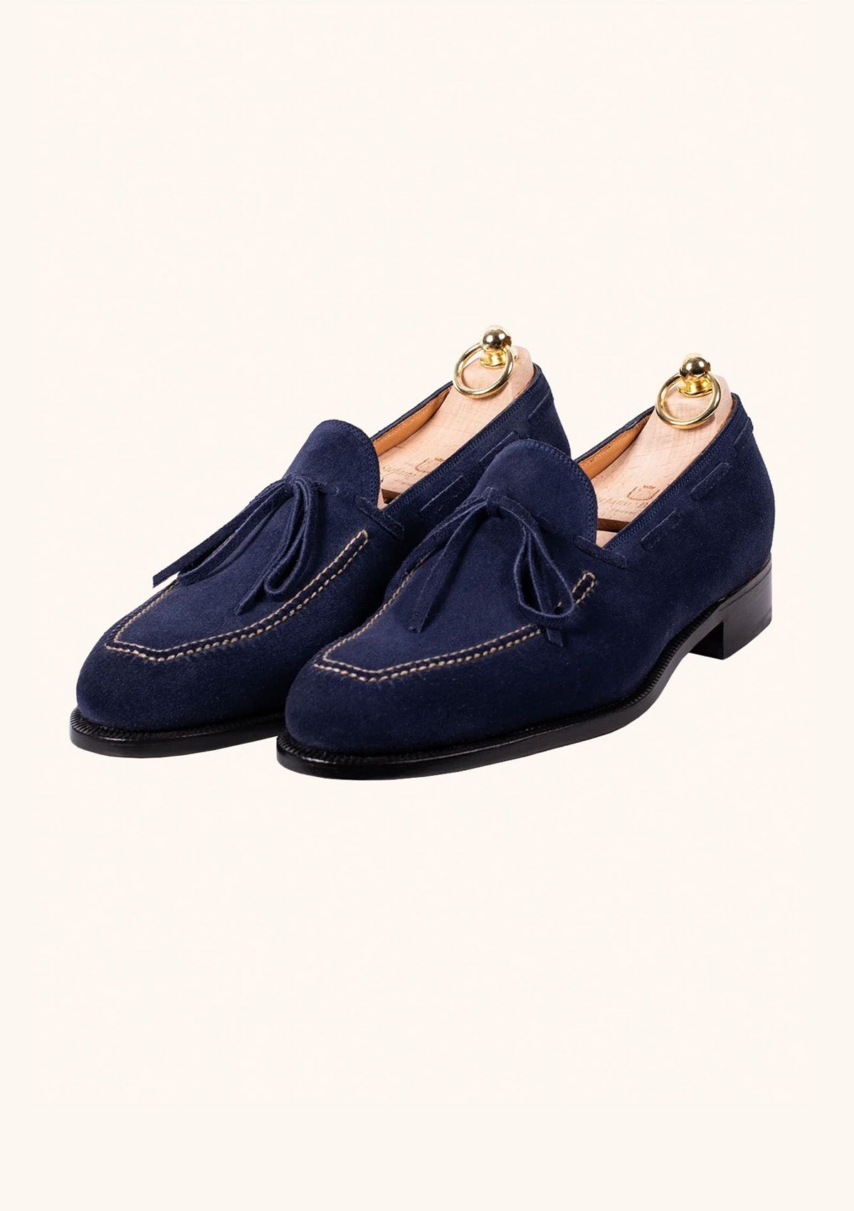 Stefano Bemer Loafers C1325 mocassini camoscio blu 42
