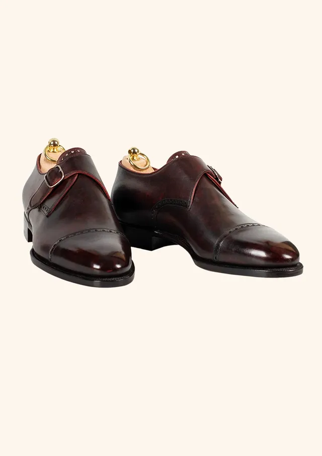 Stefano Bemer Monks C2262 scarpe monk bordeaux pelle