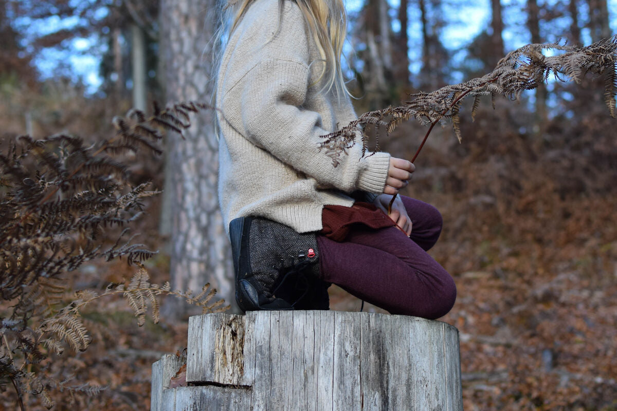 Wildling Shoes North Wolf stivaletto lana nero caldo bimbo
