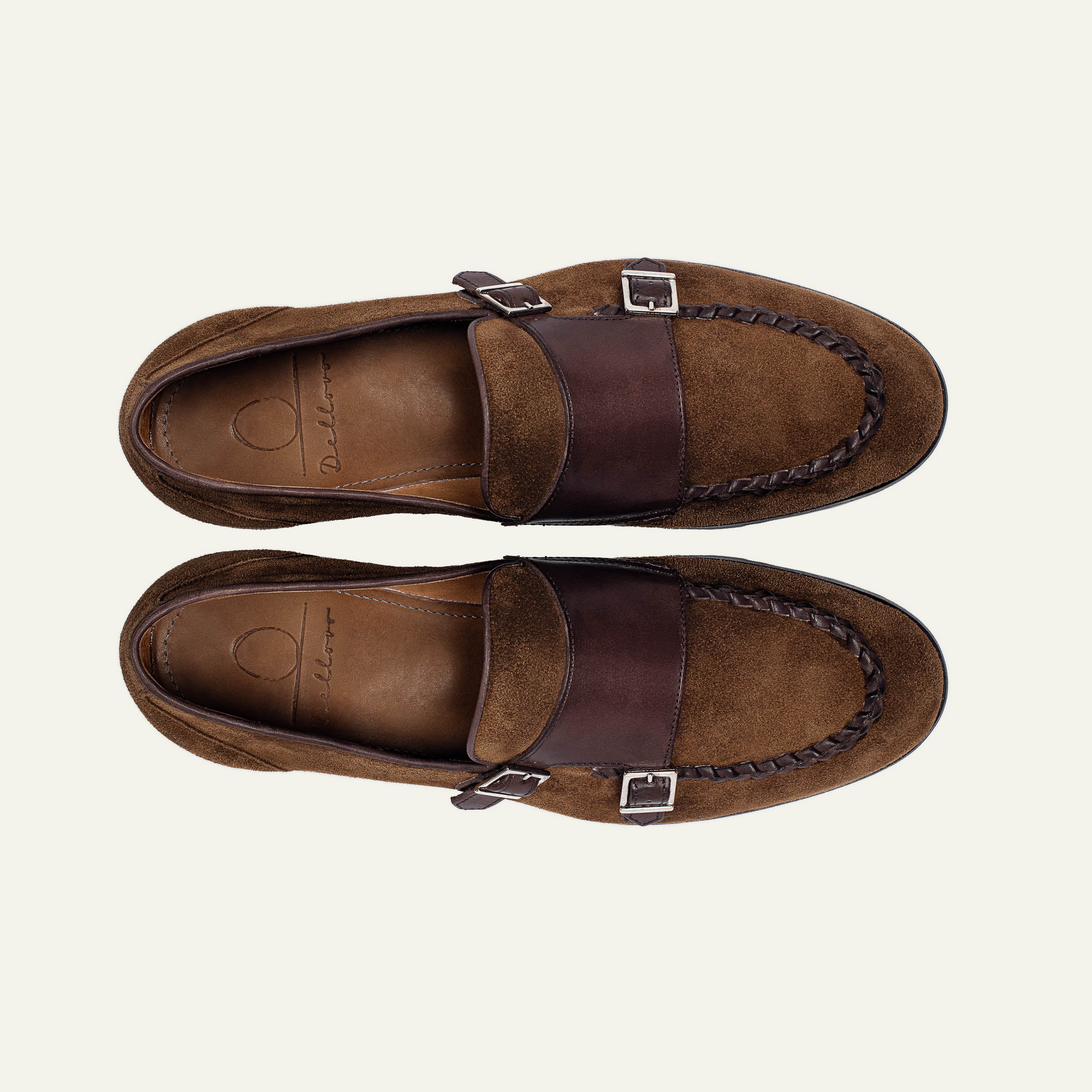 Dellovo Sermoneta monk camoscio Bluette