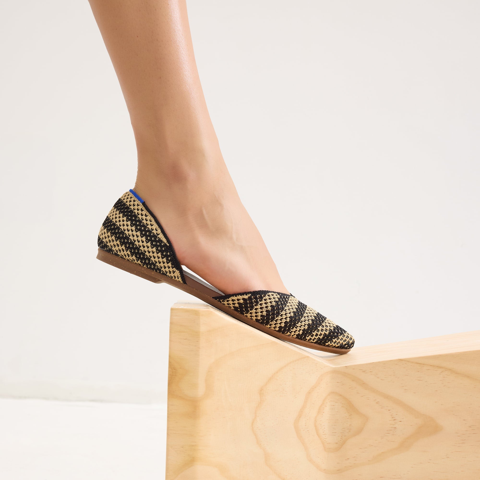 Rothy's The D'Orsay Point ballerine donna beige shortbread stripe