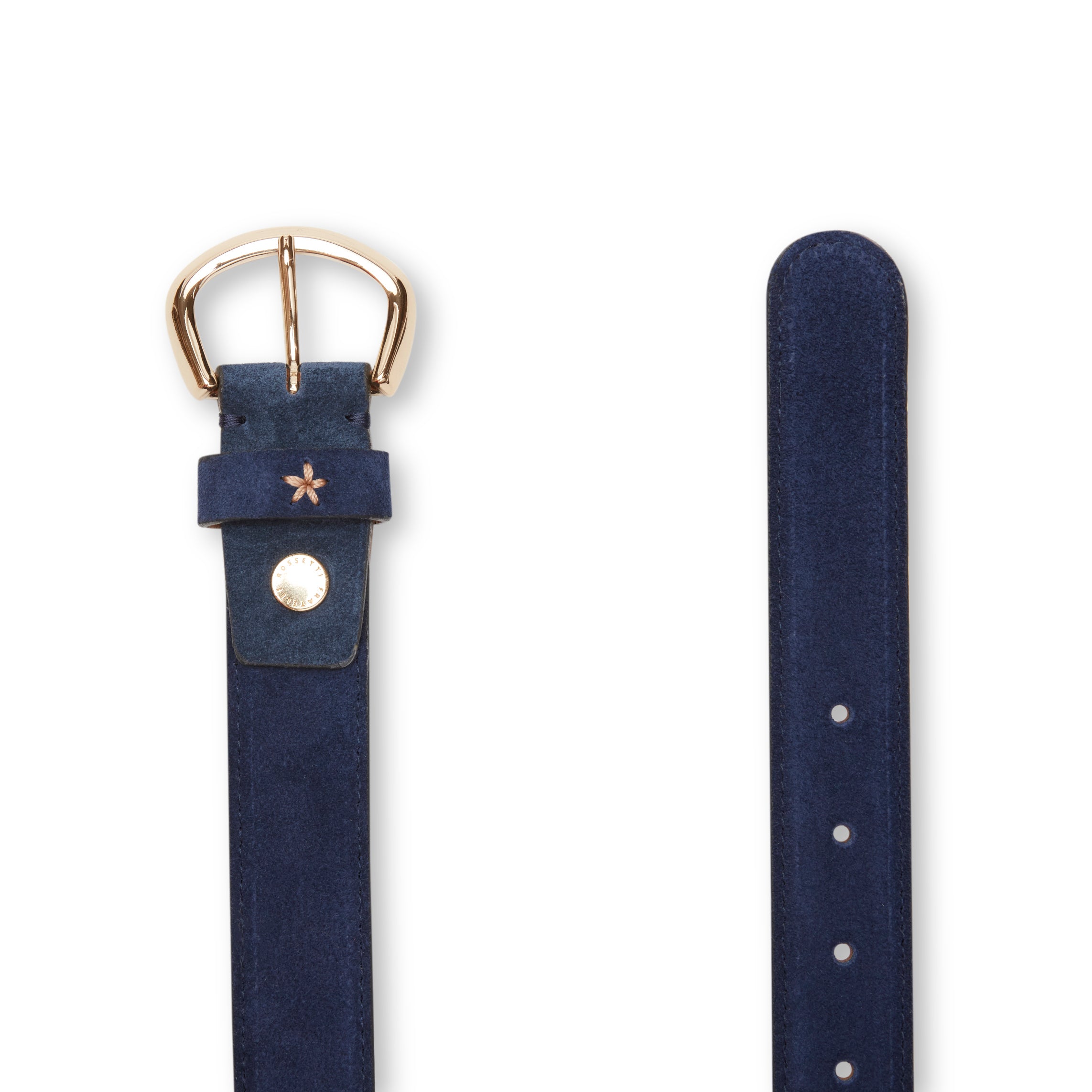 F.lli Rossetti Cintura donna suede blu marine 2,5 cm