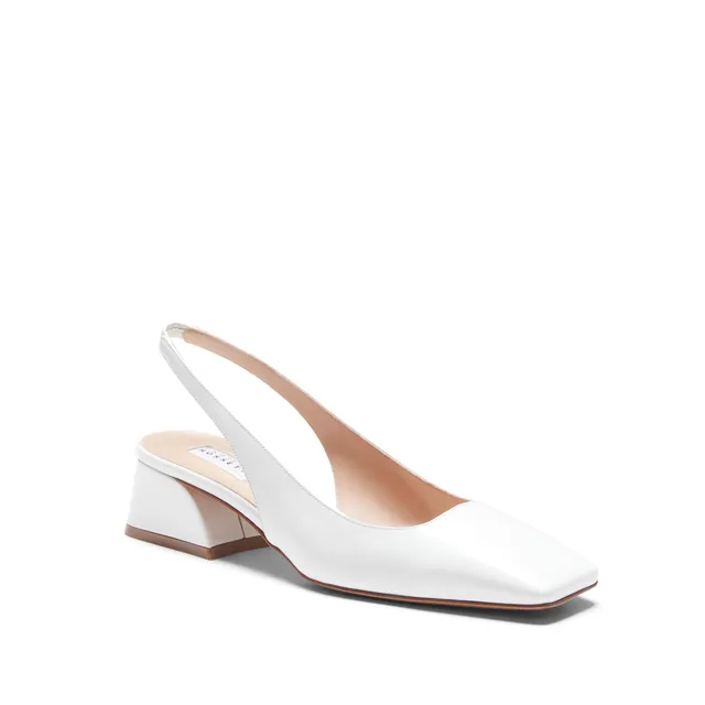 F.lli Rossetti slingback pelle bianco tacco 40mm