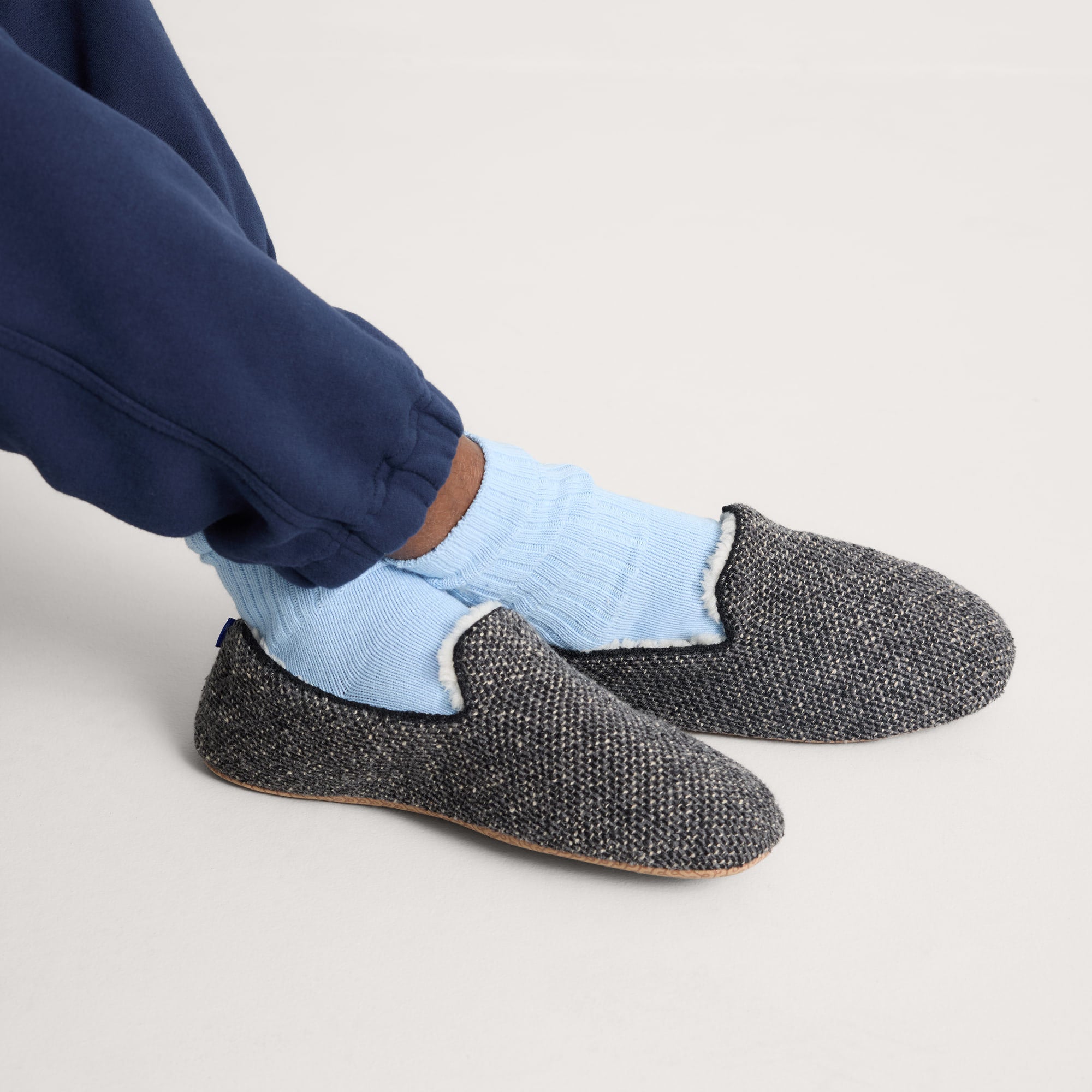 Rothy's The Teddy Men's Slipper pantofole uomo Newsprint grigio