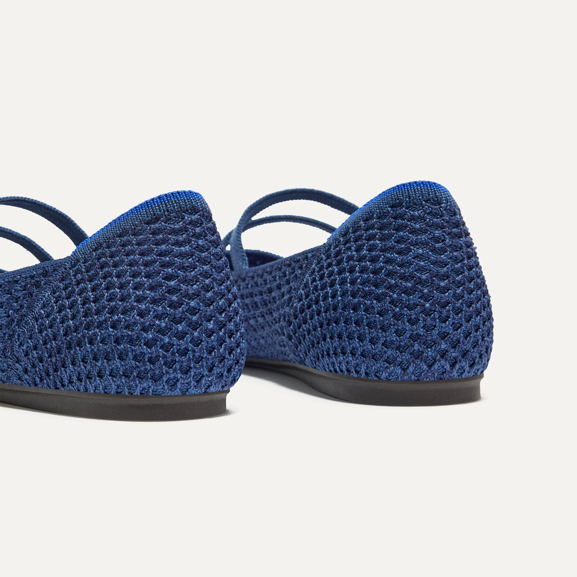 Rothy's The Double Buckle Mary Jane ballerine Blue Mesh traforata