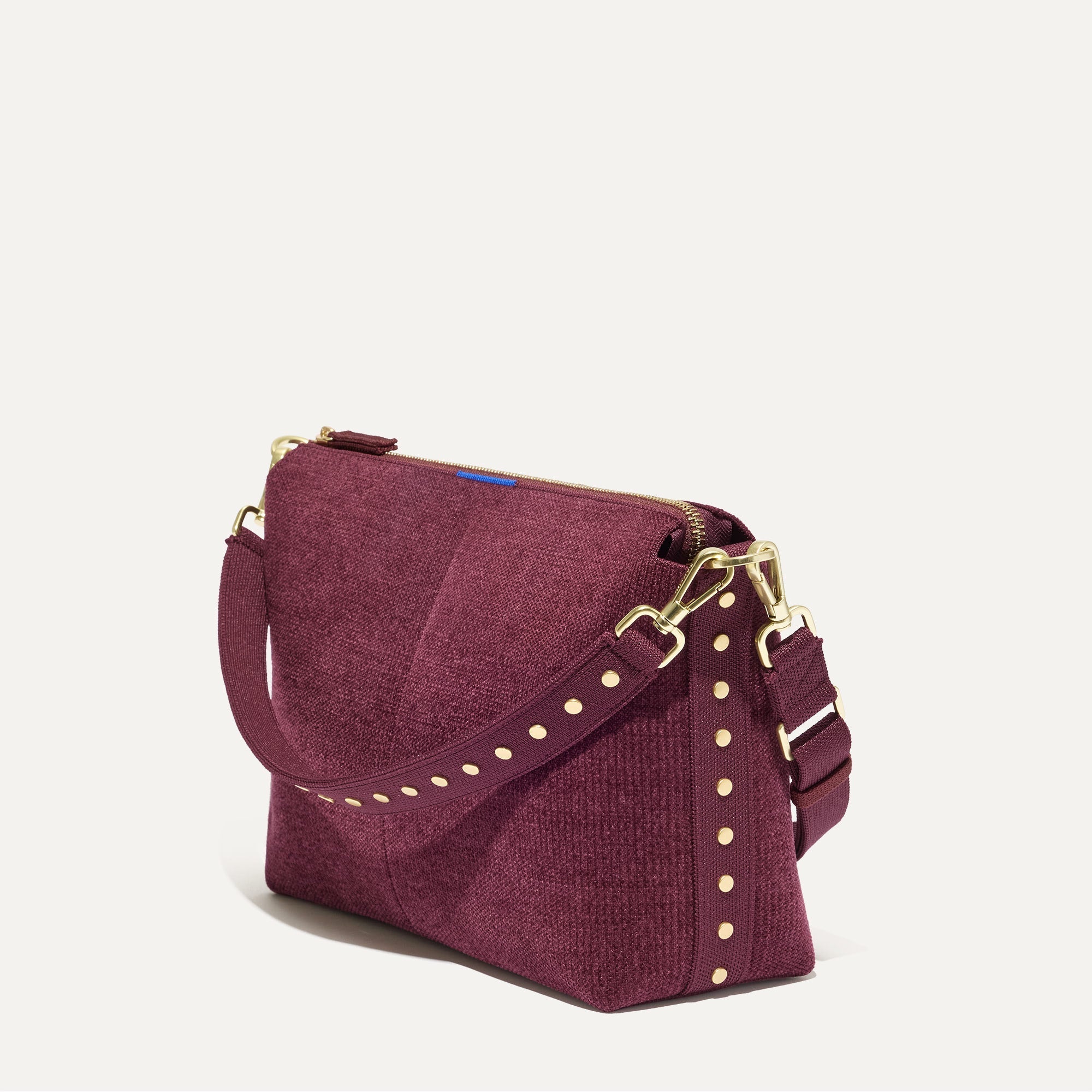 Rothy's The Daily Crossbody borsa tracolla bordeaux Syrah velluto