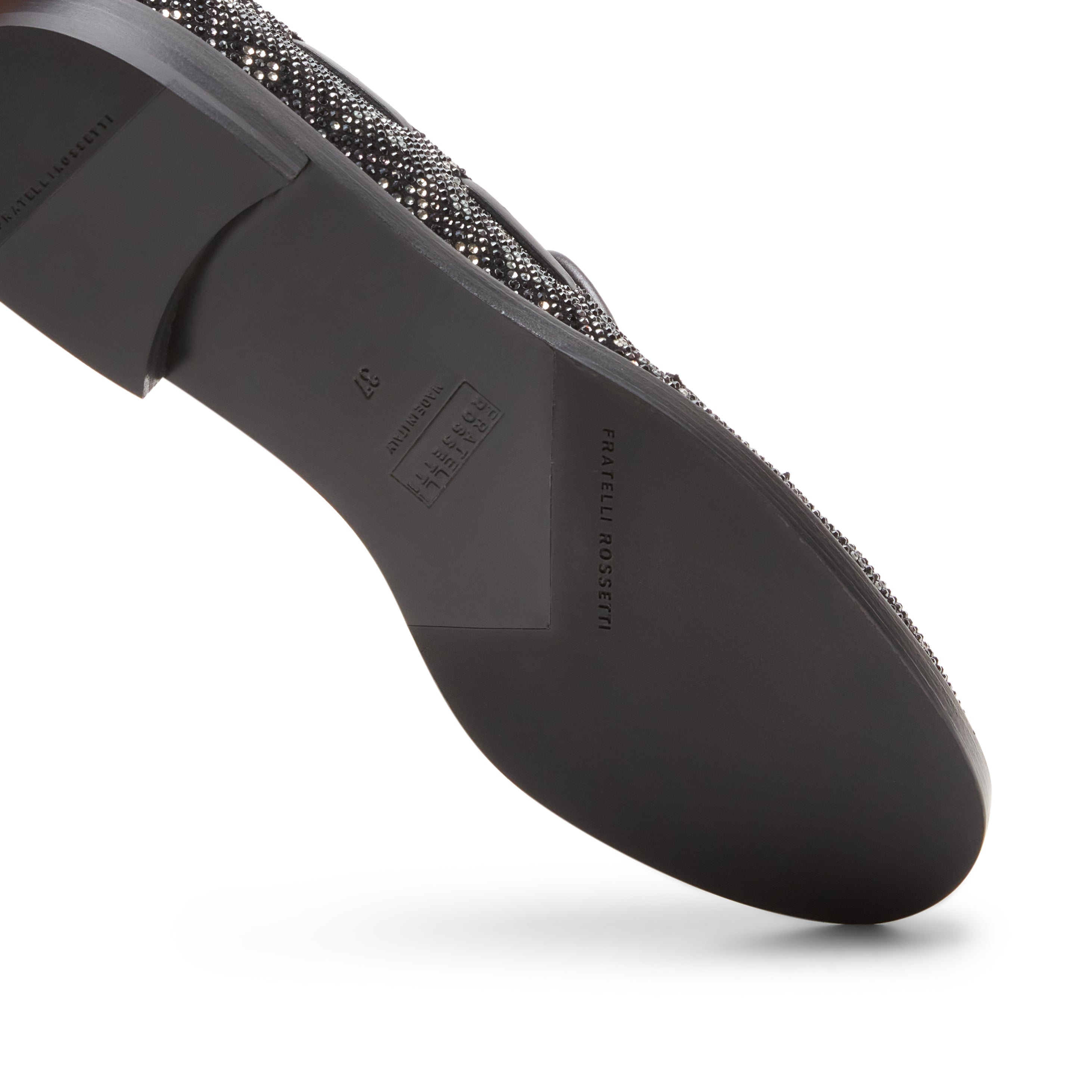 F.lli Rossetti Brera 68127 Mocassino Suede Nero Strass