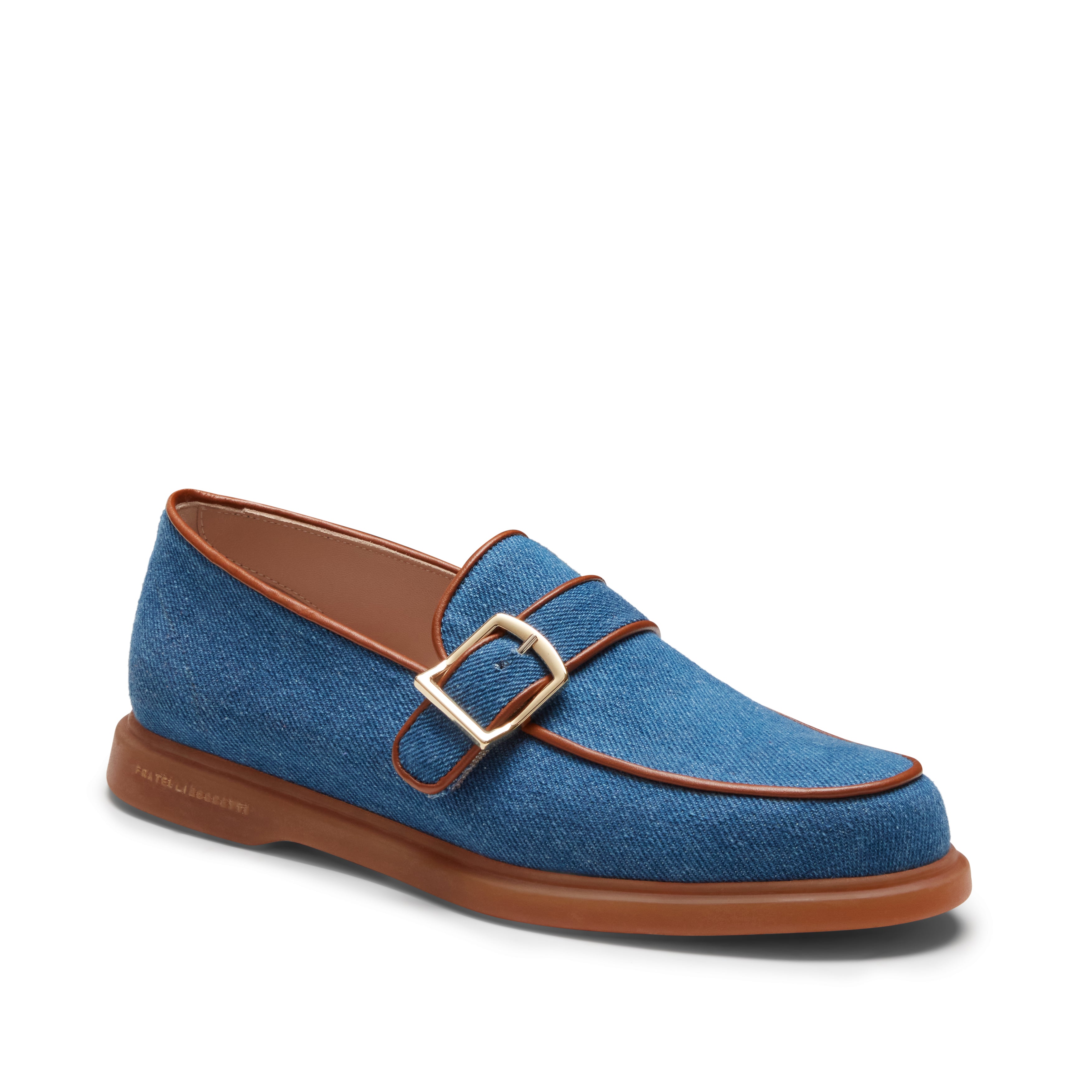 F.lli Rossetti 68224 mocassino denim blu Cina