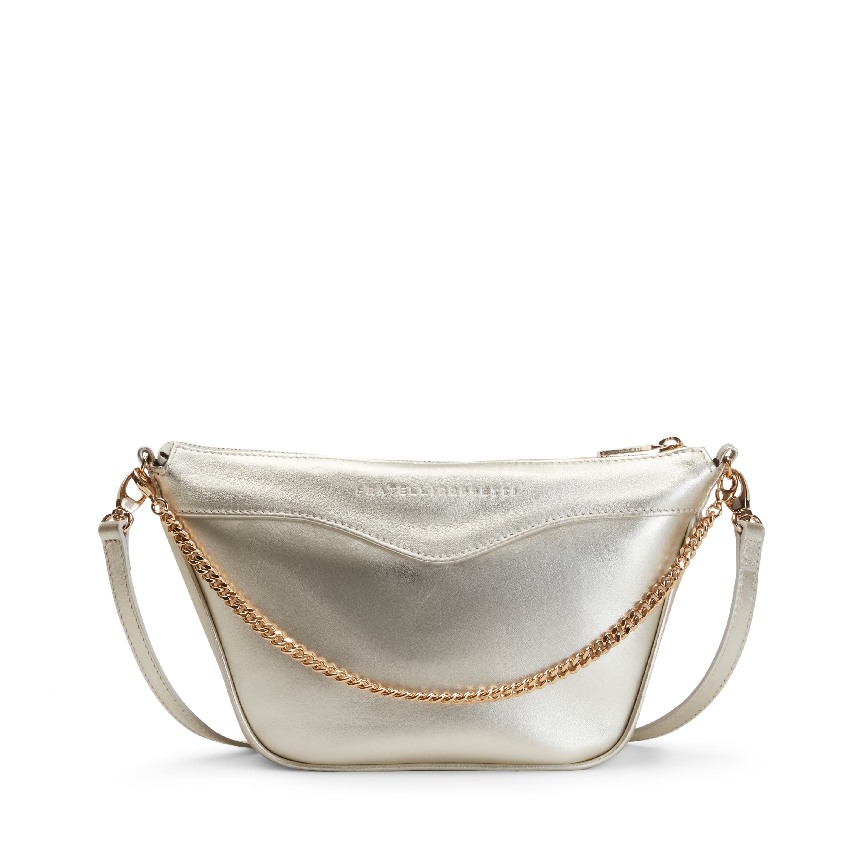 F.lli Rossetti Claire 84852 pochette pelle sabbia metallizzato