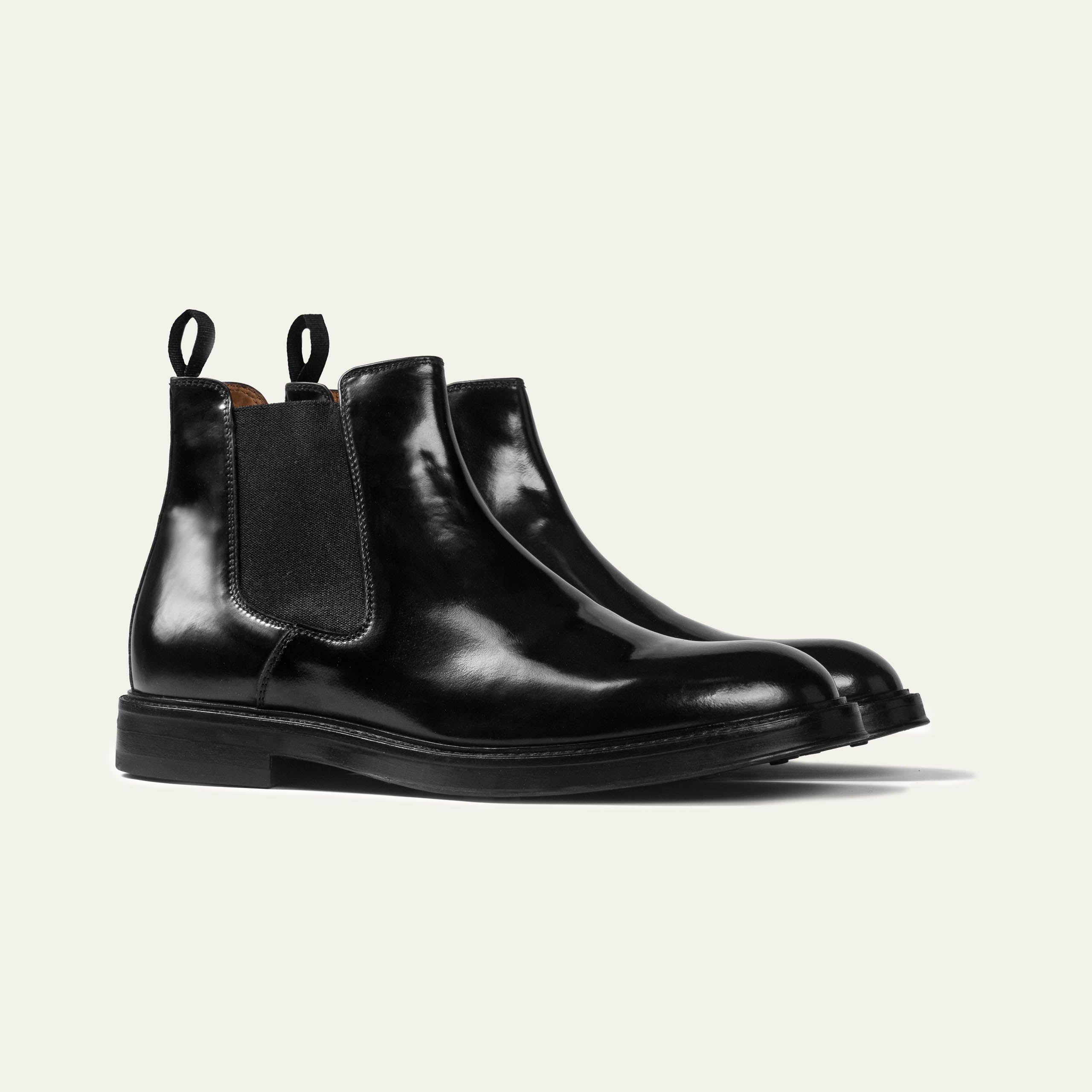 Dellovo Carditello stivaletto beatles uomo nero pelle