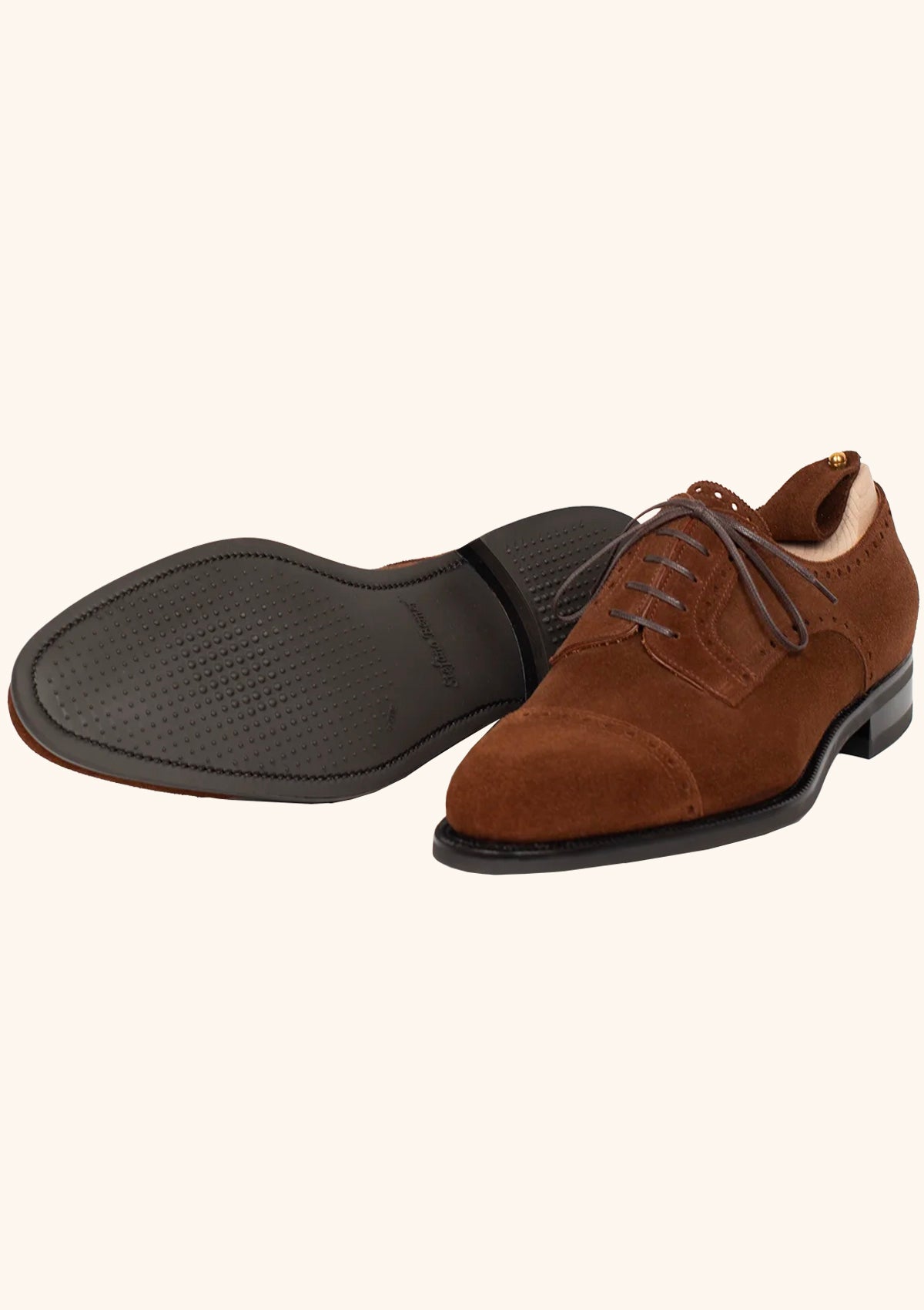 Stefano Bemer Derbies C5405 scarpe derby camoscio polo brown