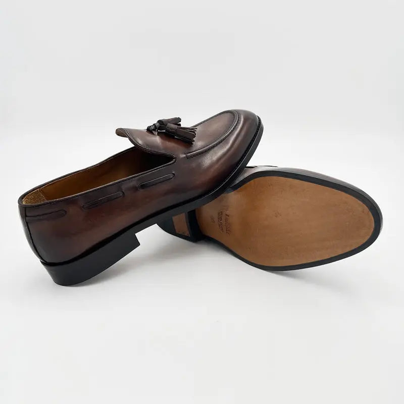 Sandro Barbera 45213 Tassel Loafer Pelle Old Brown EU 42