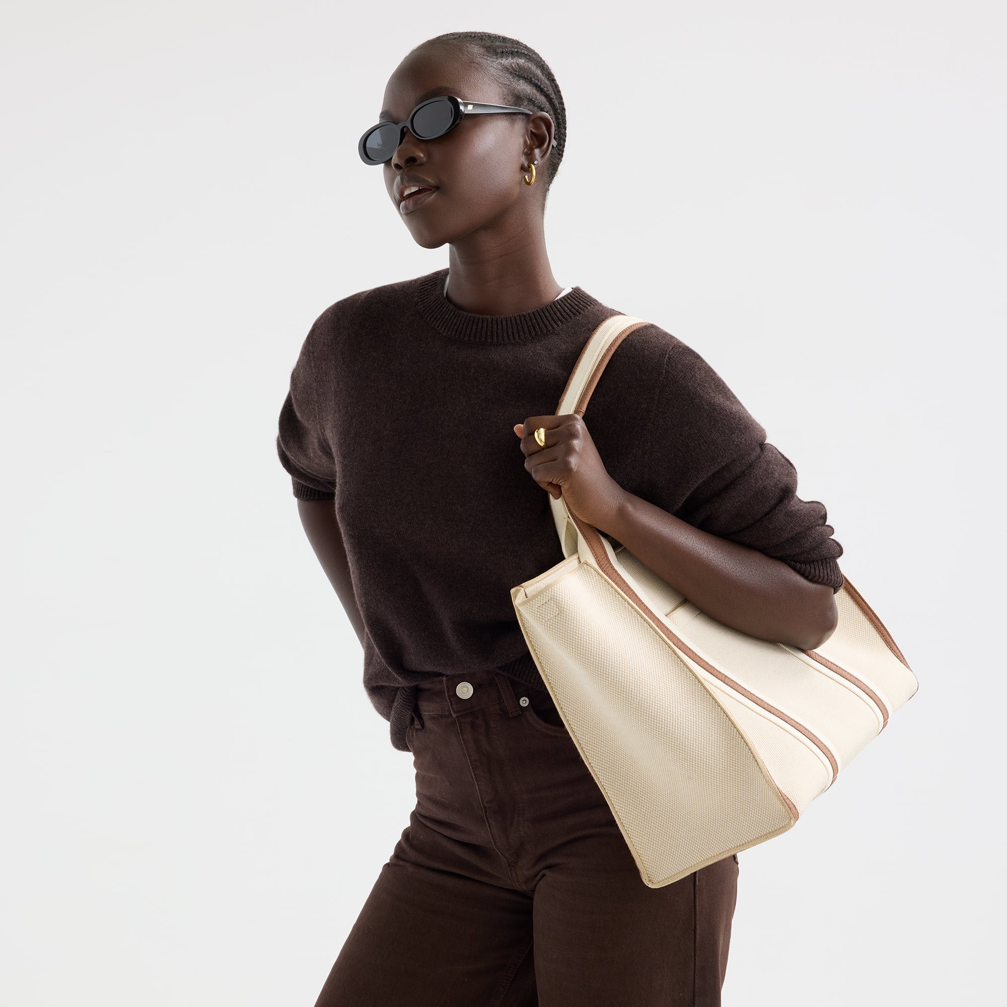 Rothy's The Classic Tote borsa tote Buttercream con zip