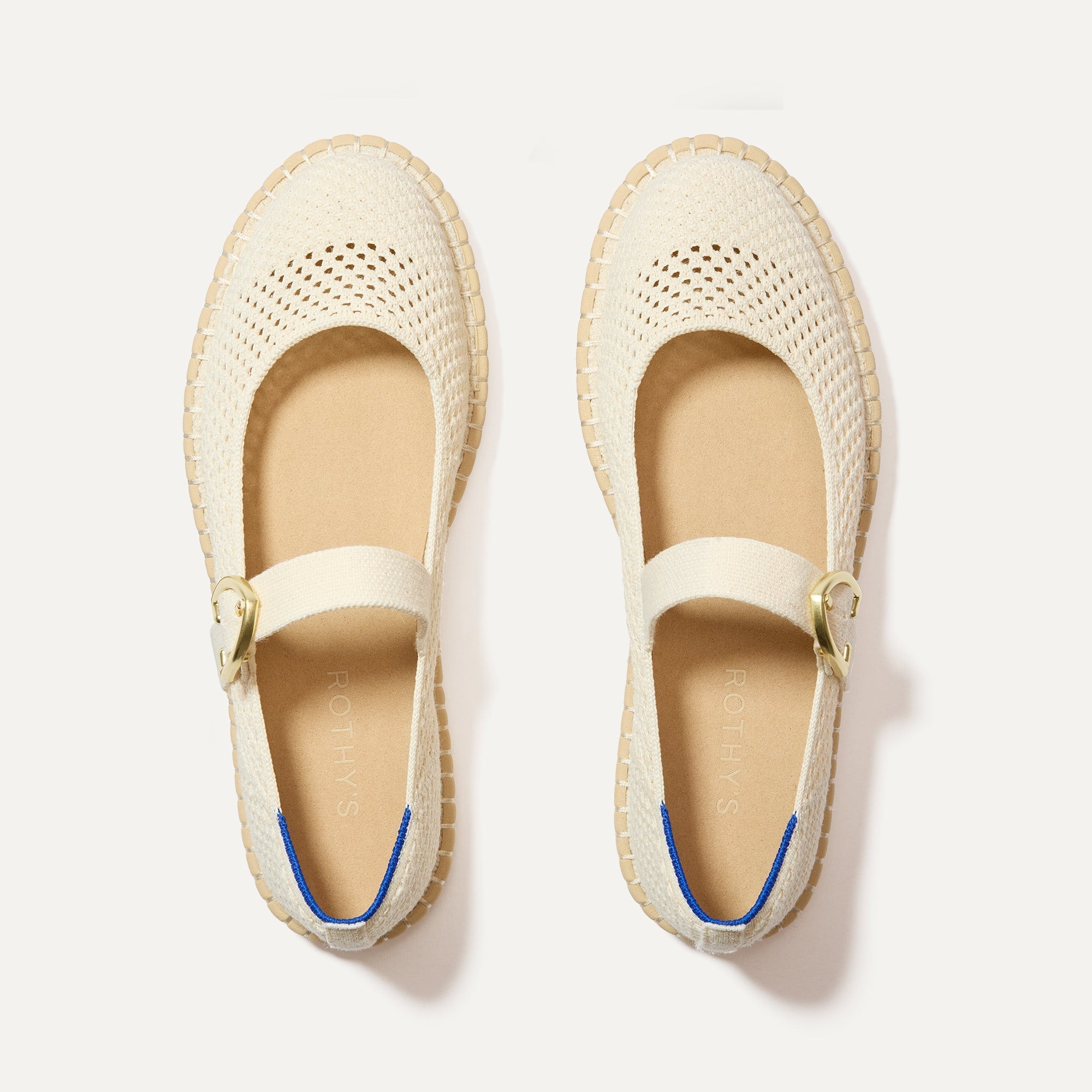 Rothy's Espadrille Mary Jane ballerine Jasmine avorio