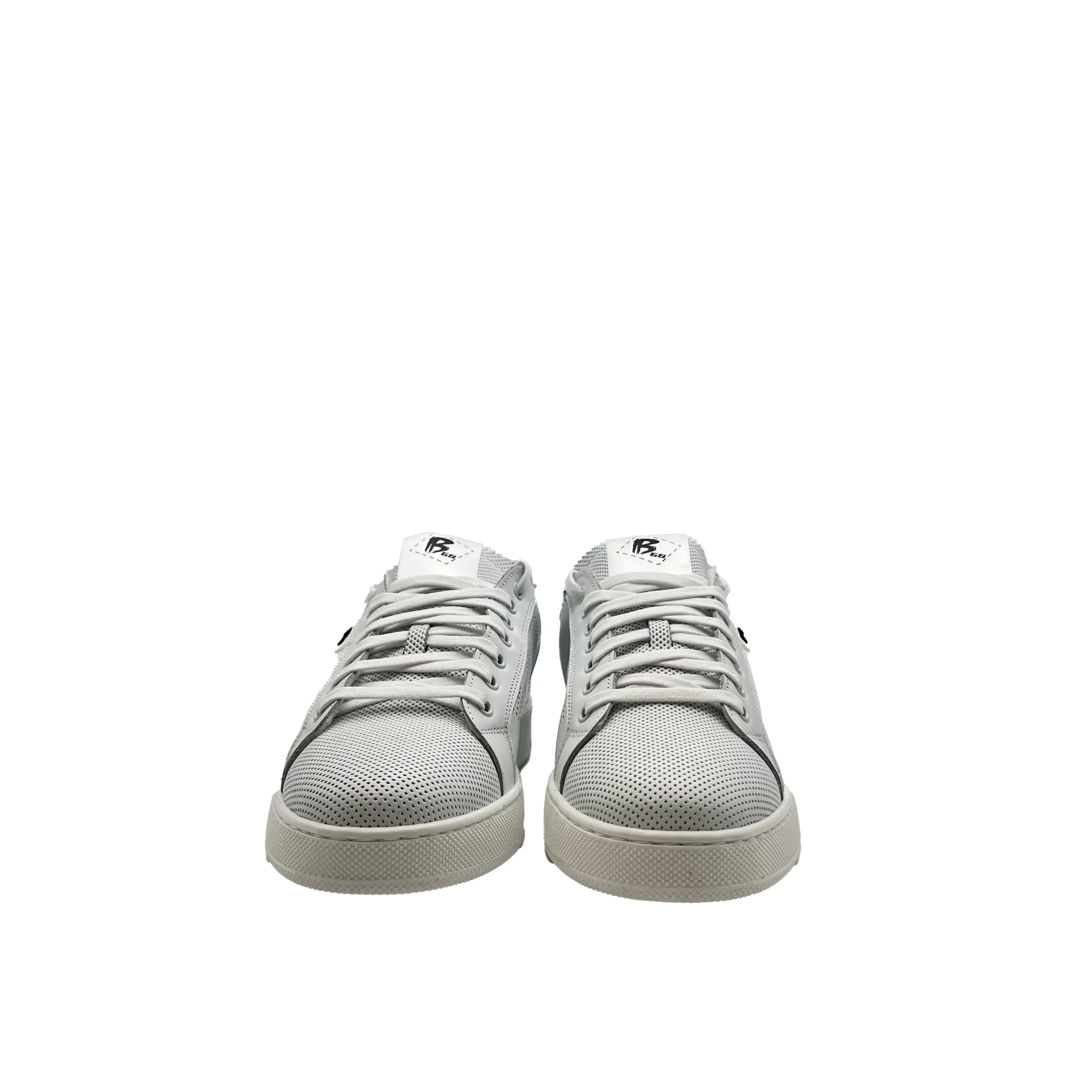 Sandro Barbera HEVO2 sneakers uomo pelle bianca microforata