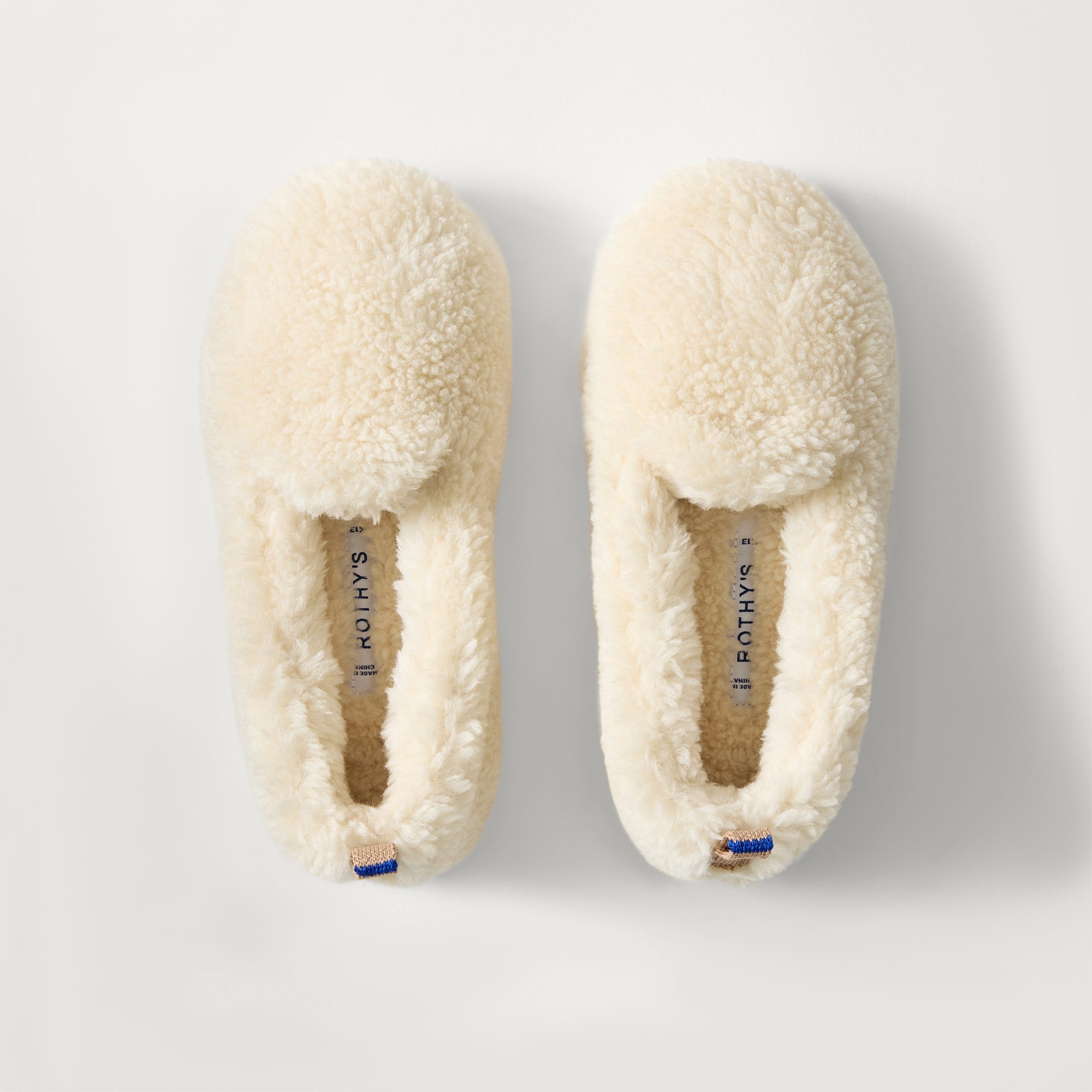 Rothy's Teddy Kids Slipper pantofole Oat Milk pelo vegano bimbo