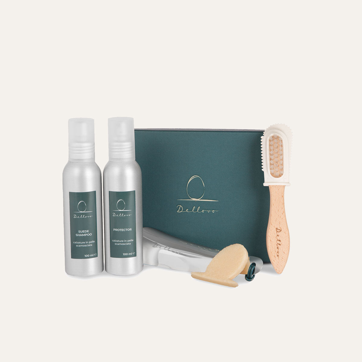 Dellovo Kit pulizia pelli scamosciate kit-completo