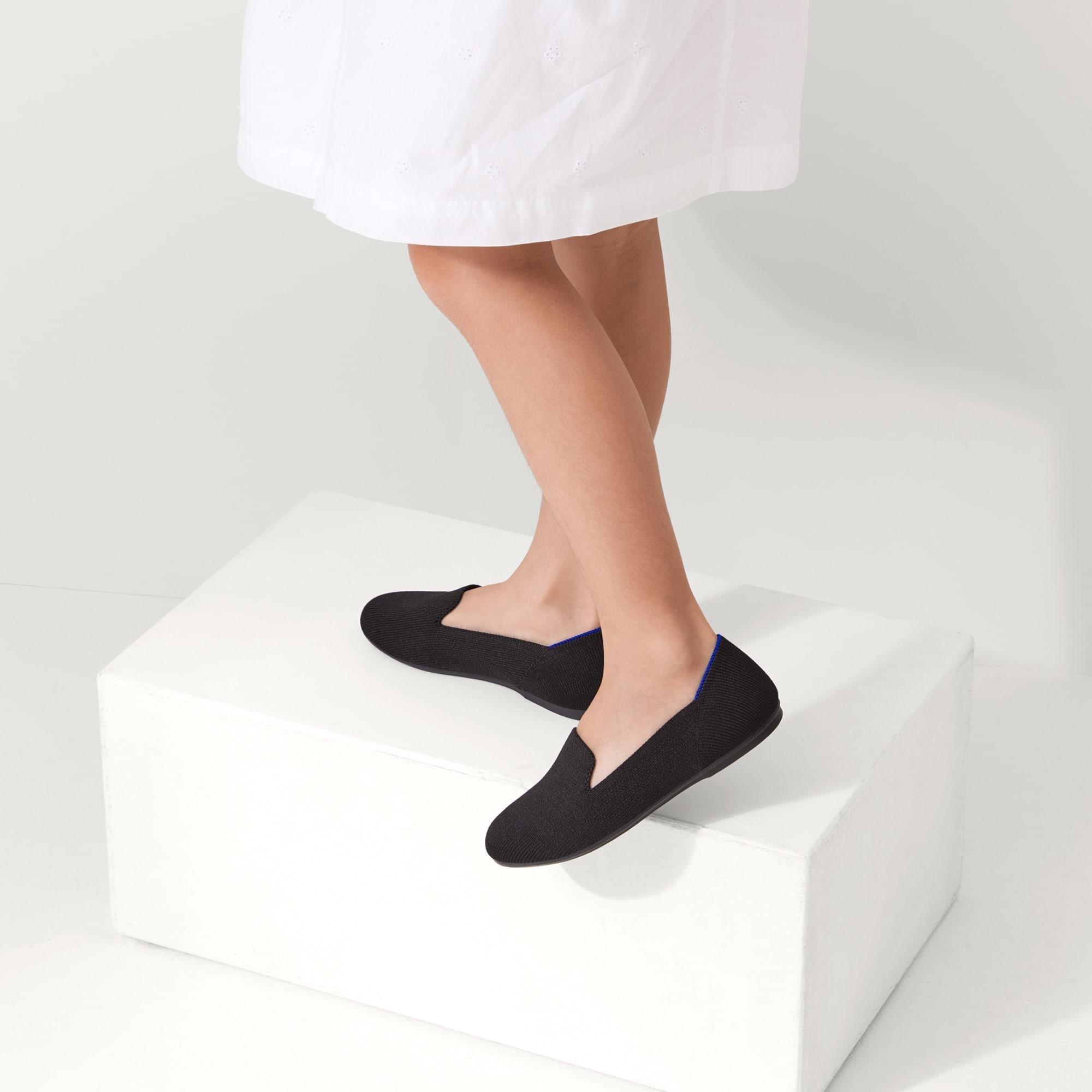 Rothy's The Kids Loafer mocassini bimbo Black Solid in knit