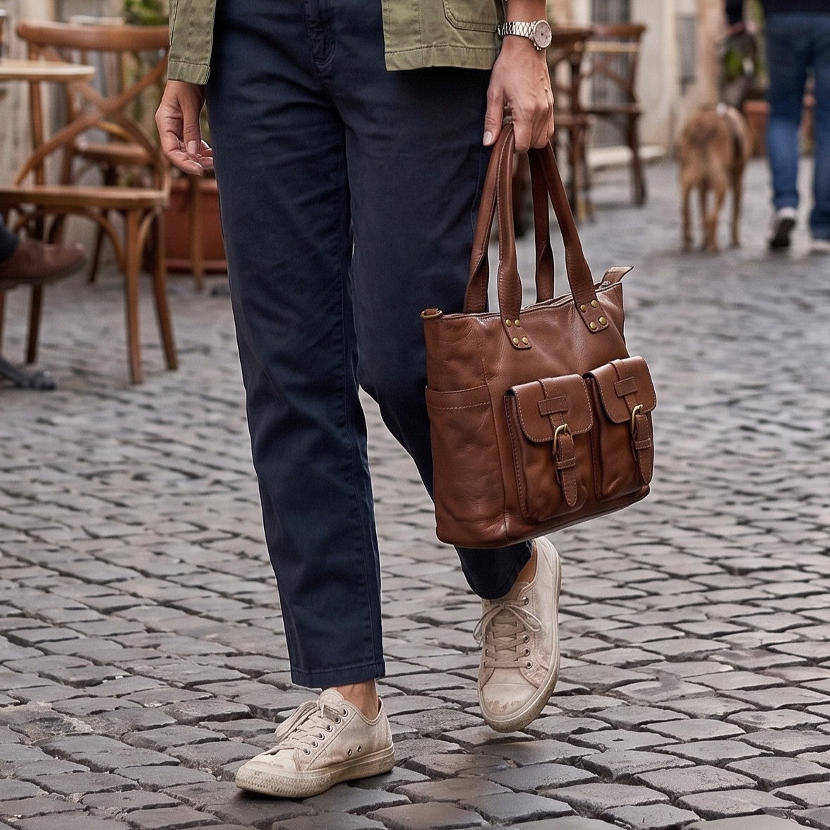Sandro Barbera Borse BAUT58864 borsa a spalla marrone pelle
