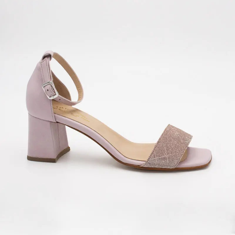 Sandro Barbera Stringate 611 sandalo donna rosa pelle tacco 6 cm