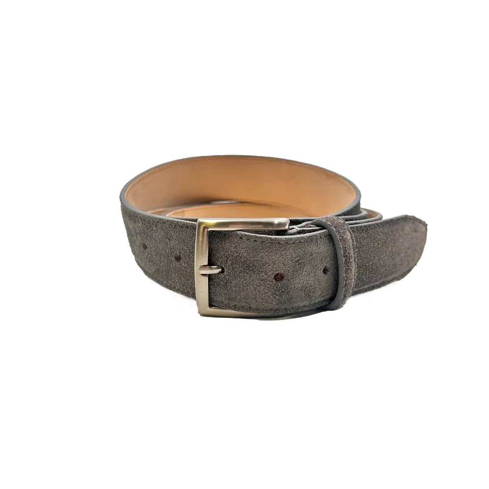 Sandro Barbera Cinture Cintura Camoscio Grigio Chiaro