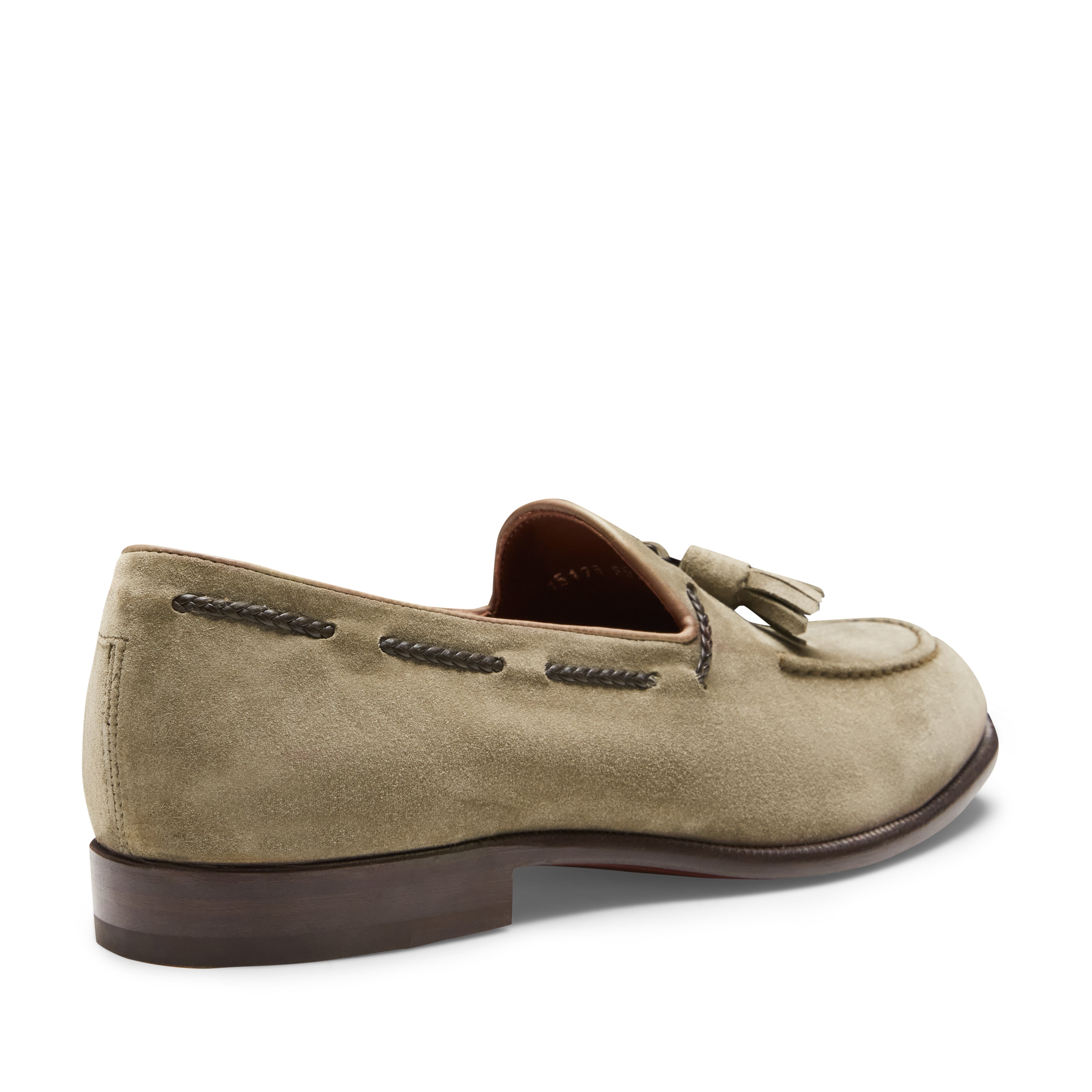 F.lli Rossetti Brera mocassino suede muschio nappine
