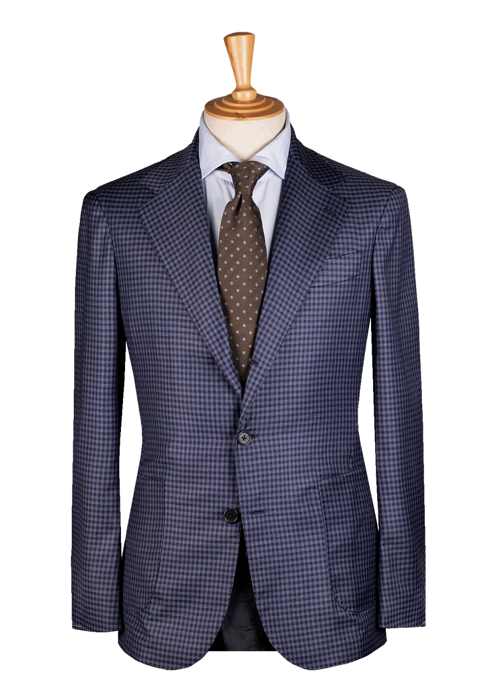 Stefano Bemer Unstructured Blazer Lana Quadri Blu 52