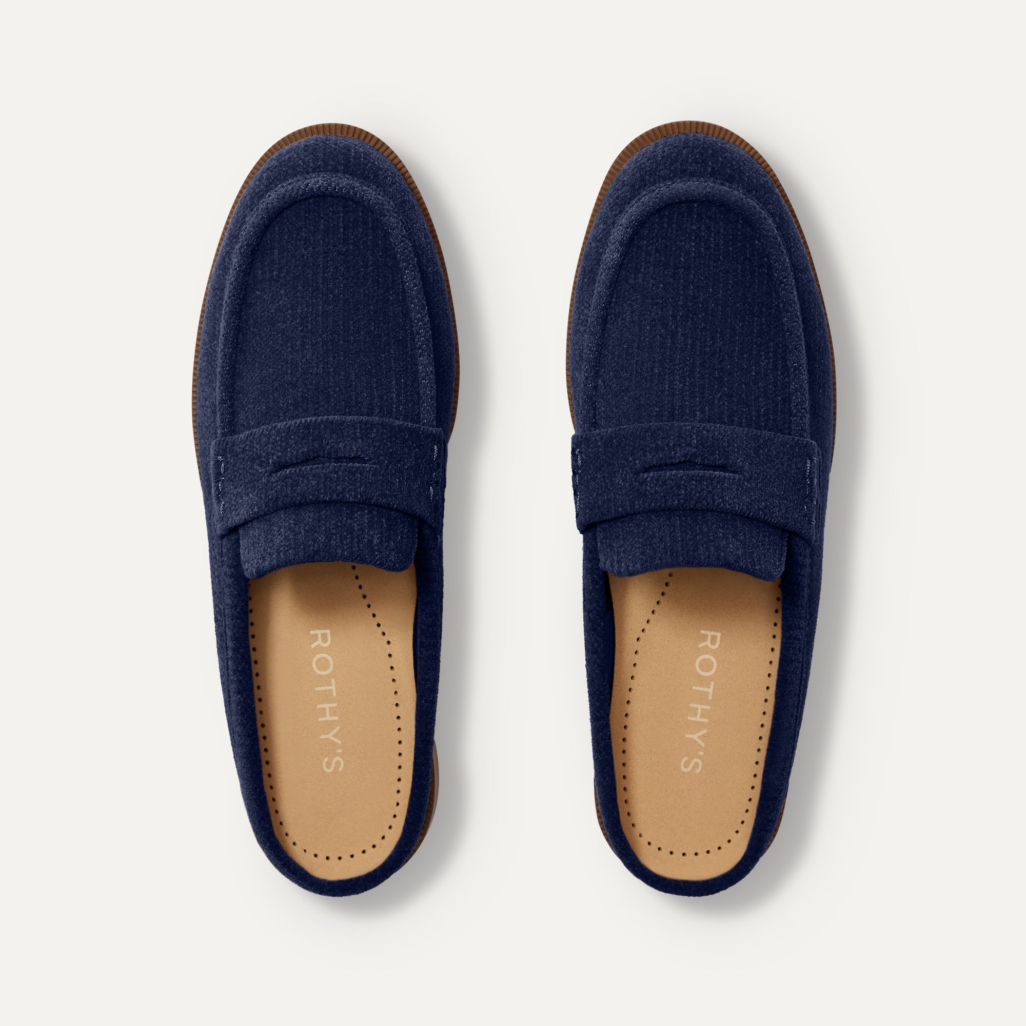 Rothy's The Penny Loafer Mule mocassini blu navy scamosciati