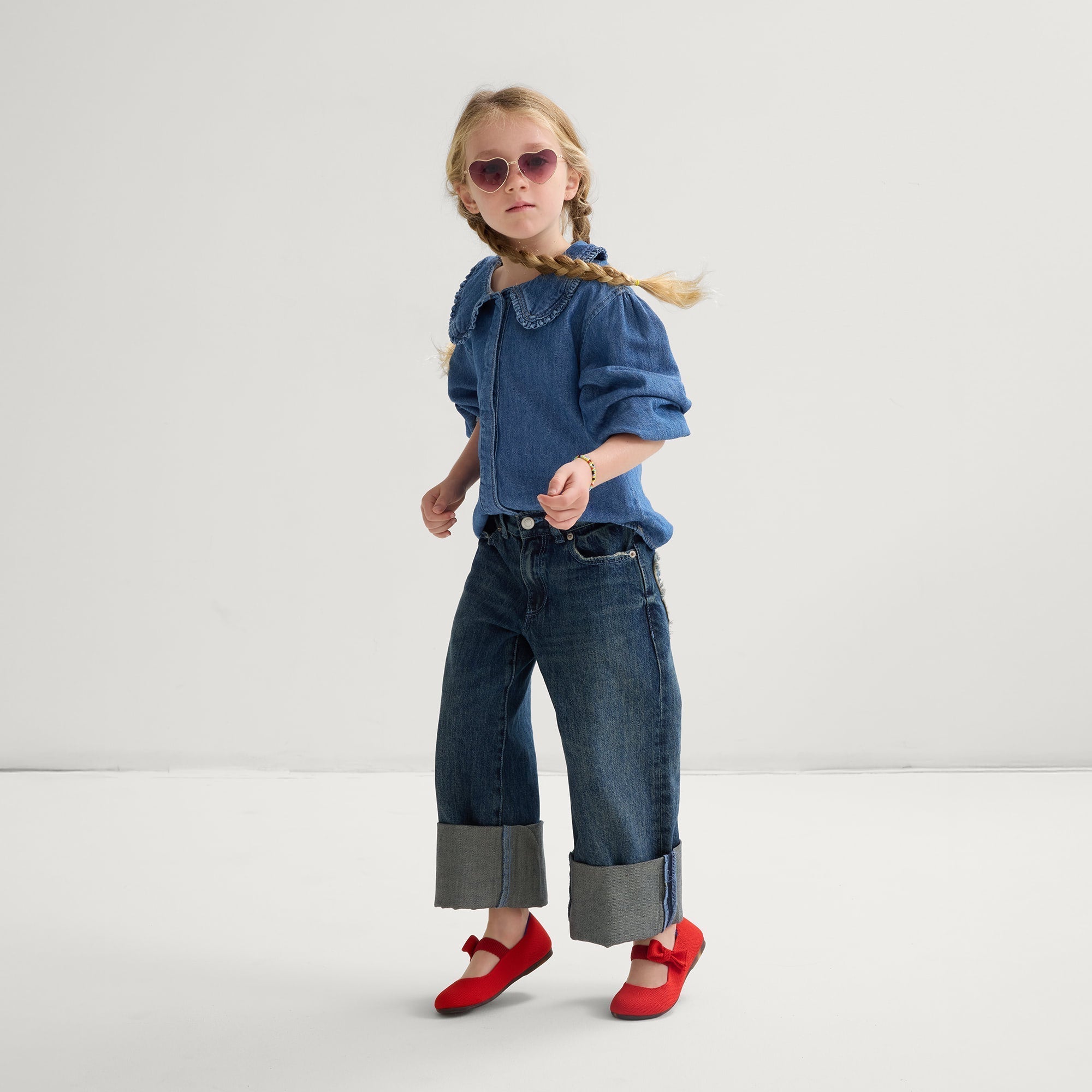 Rothy's The Kids Tux Bow Mary Jane scarpe rosse fiocco rosso
