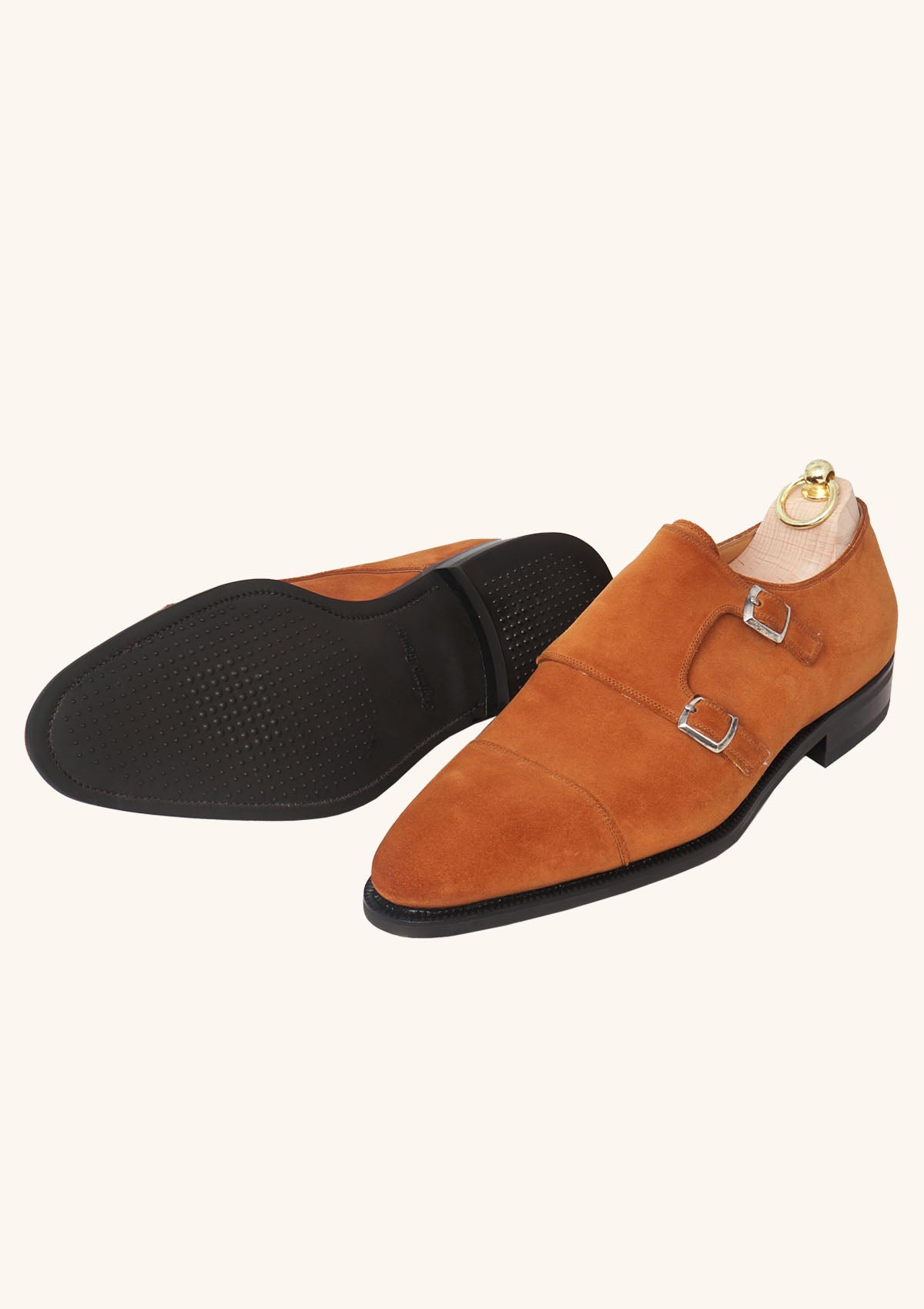 Stefano Bemer Monks C2351 Scarpe double monk camoscio