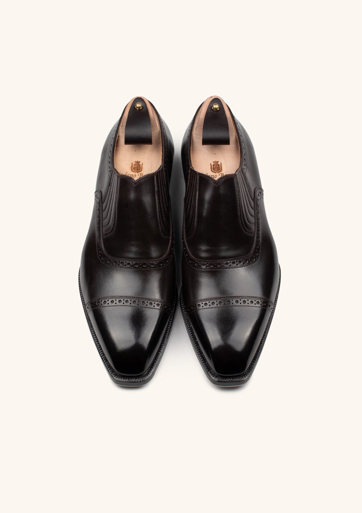 Stefano Bemer Lazy Man T4910 oxford marrone scuro pelle