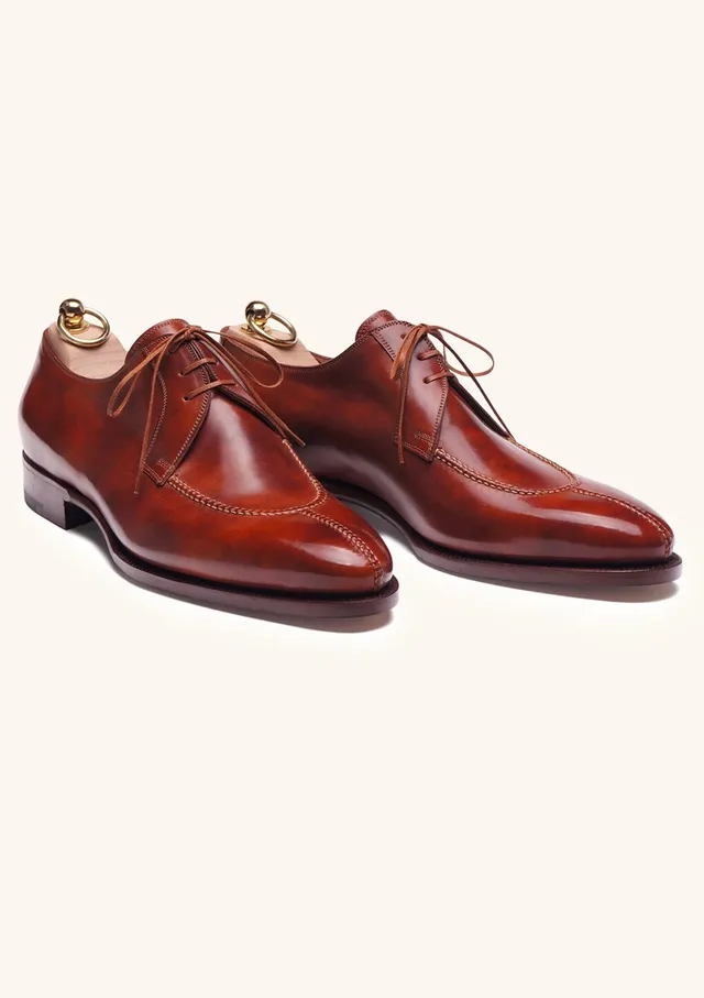 Stefano Bemer Derbies C5244 Scarpe Marrone Chiaro Pelle