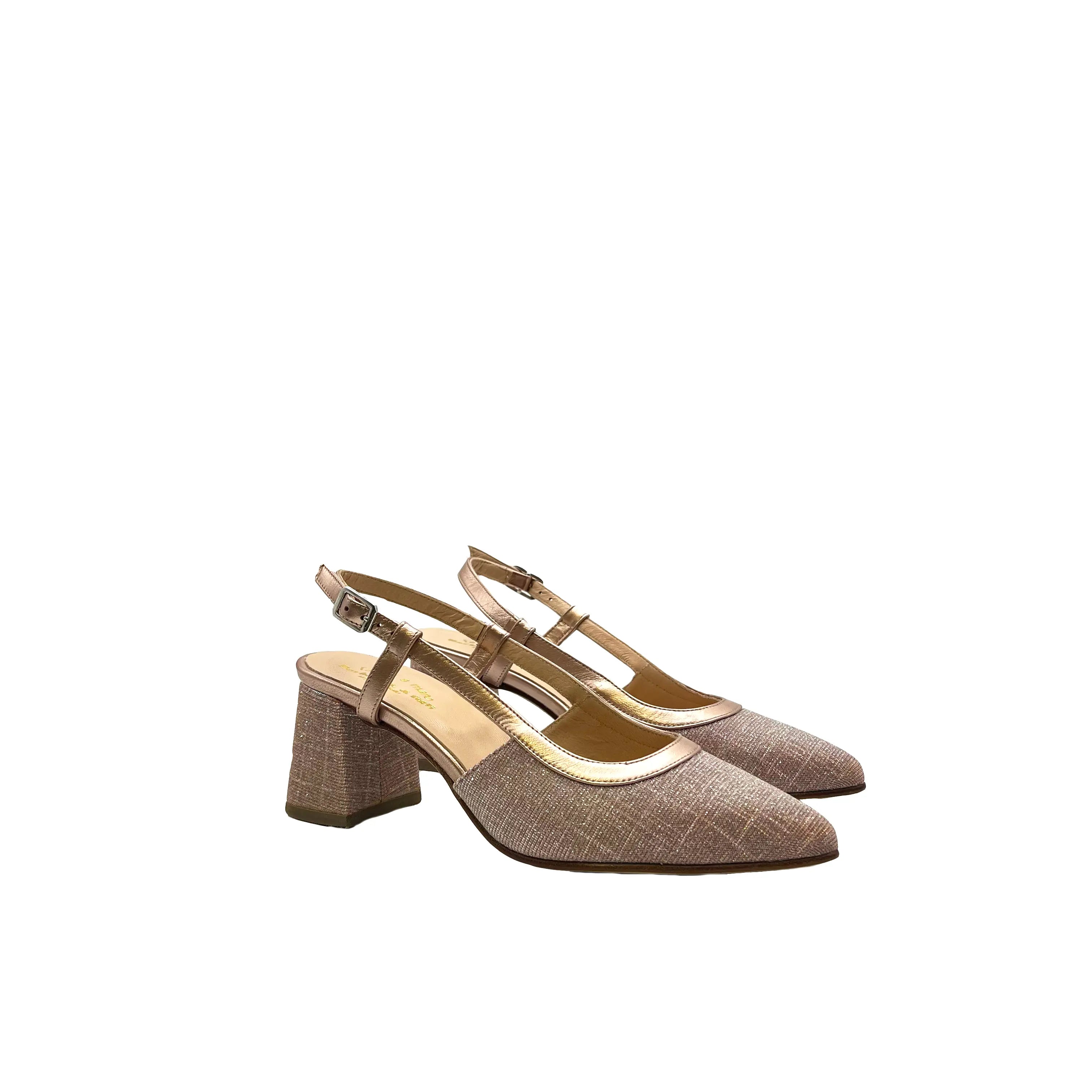 Sandro Barbera Stringate 1055 sandalo chanel donna cipria tacco 60