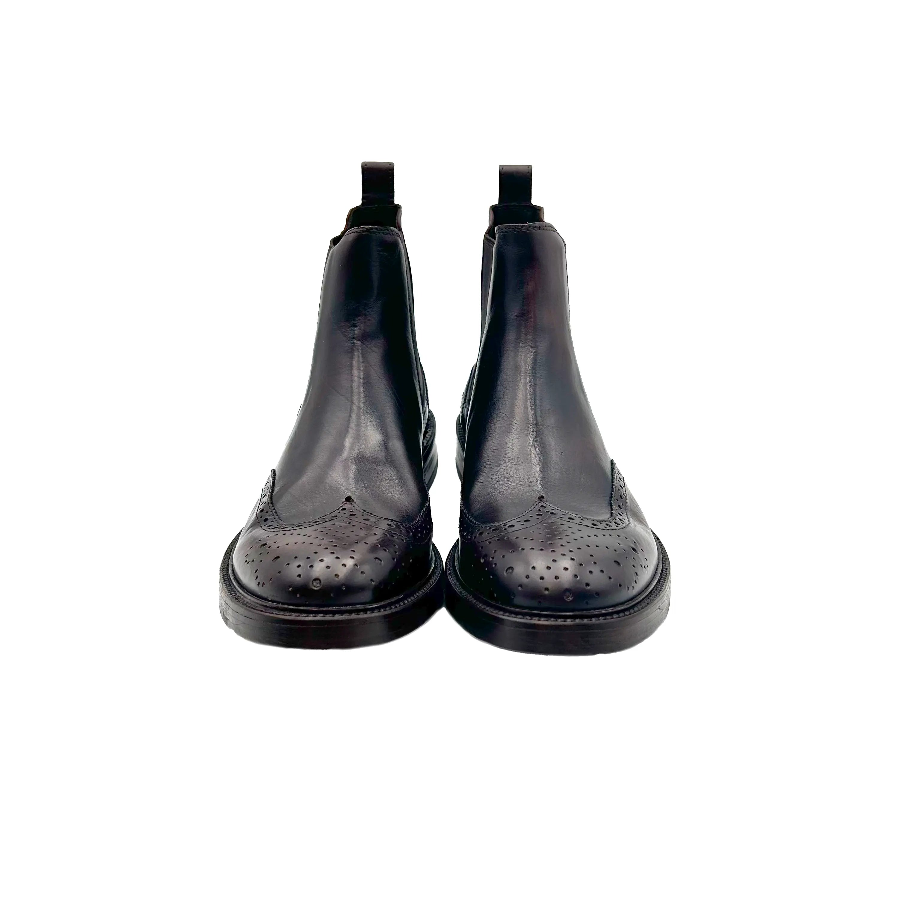 Sandro Barbera 1732 Chelsea Brogue Stone Wax Cioccolato