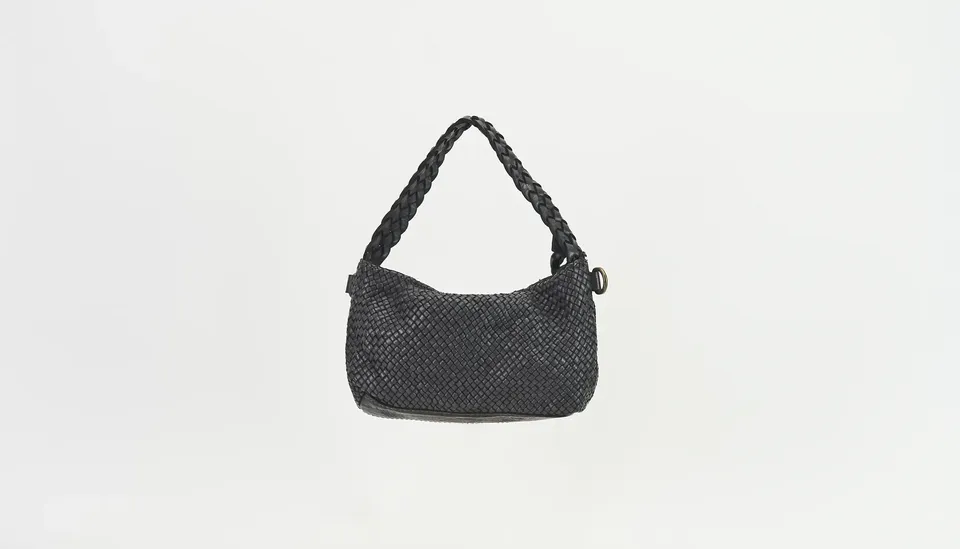 Sandro Barbera Borse 2036 Borsa Intrecciata Nero Pelle