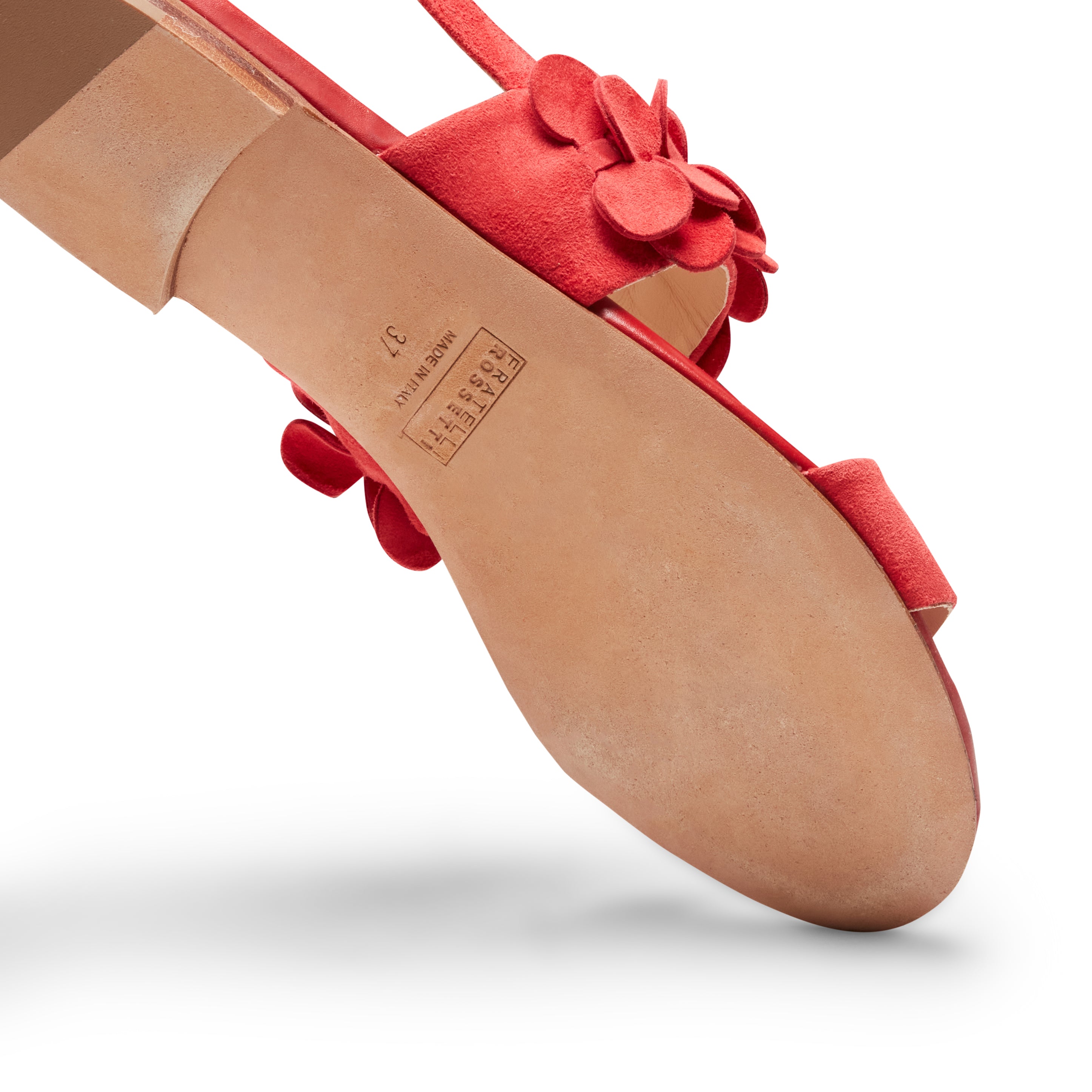 F.lli Rossetti Sandalo Donna Suede Rosso Flat 68259