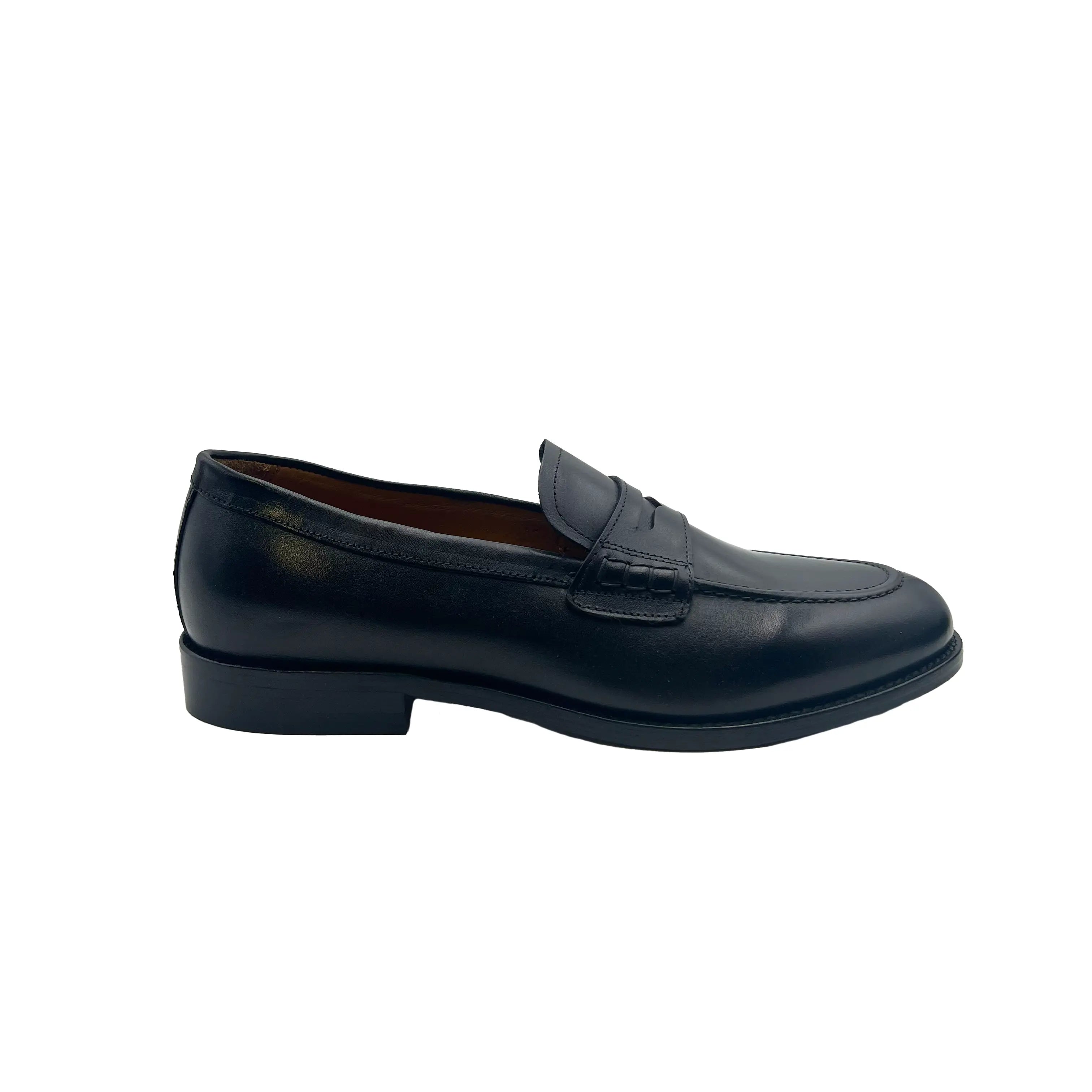 Sandro Barbera Mocassini Penny Loafers 4410 Mocassino Nero Cuoio