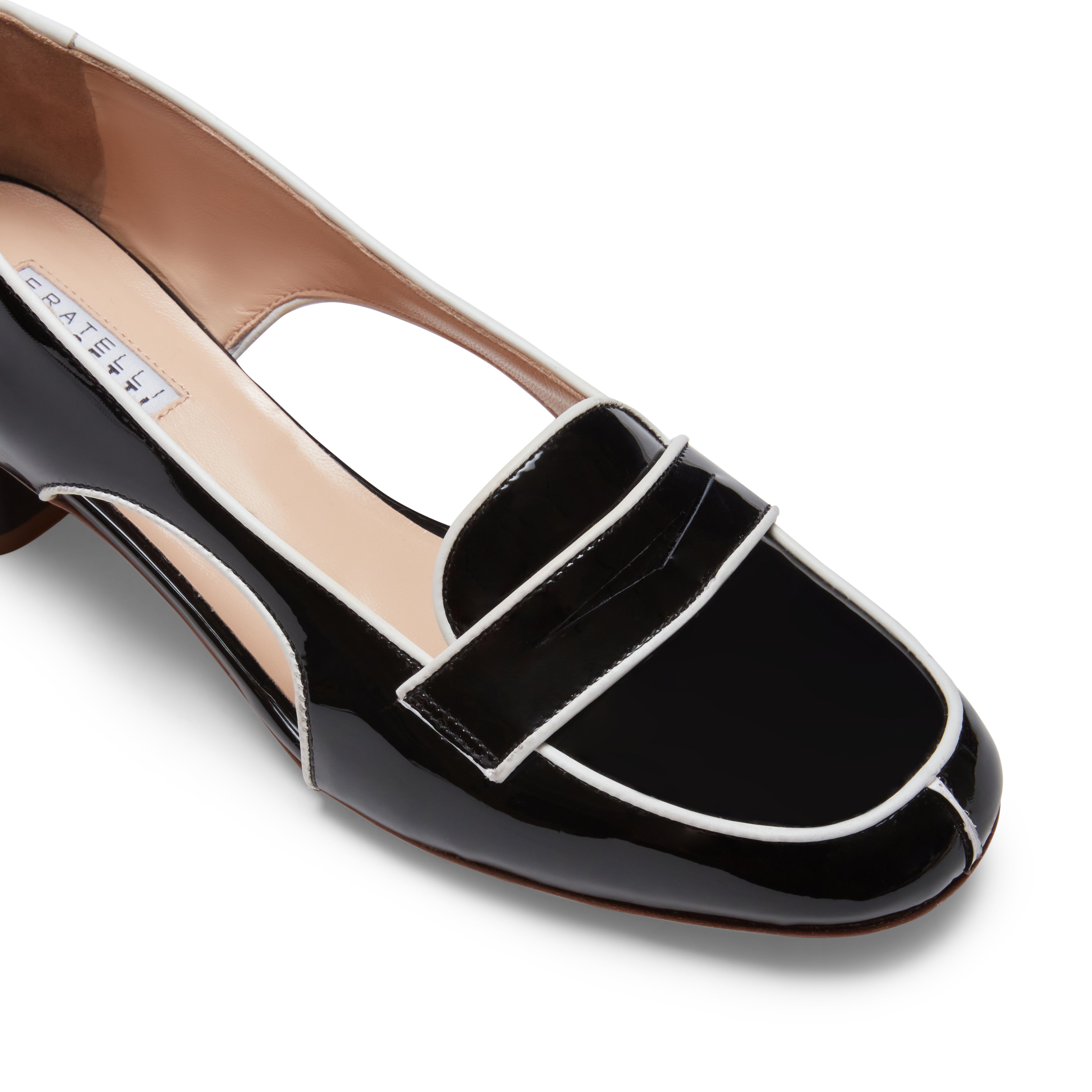 F.lli Rossetti Mocassino Pelle Nero Tacco 40mm 64405