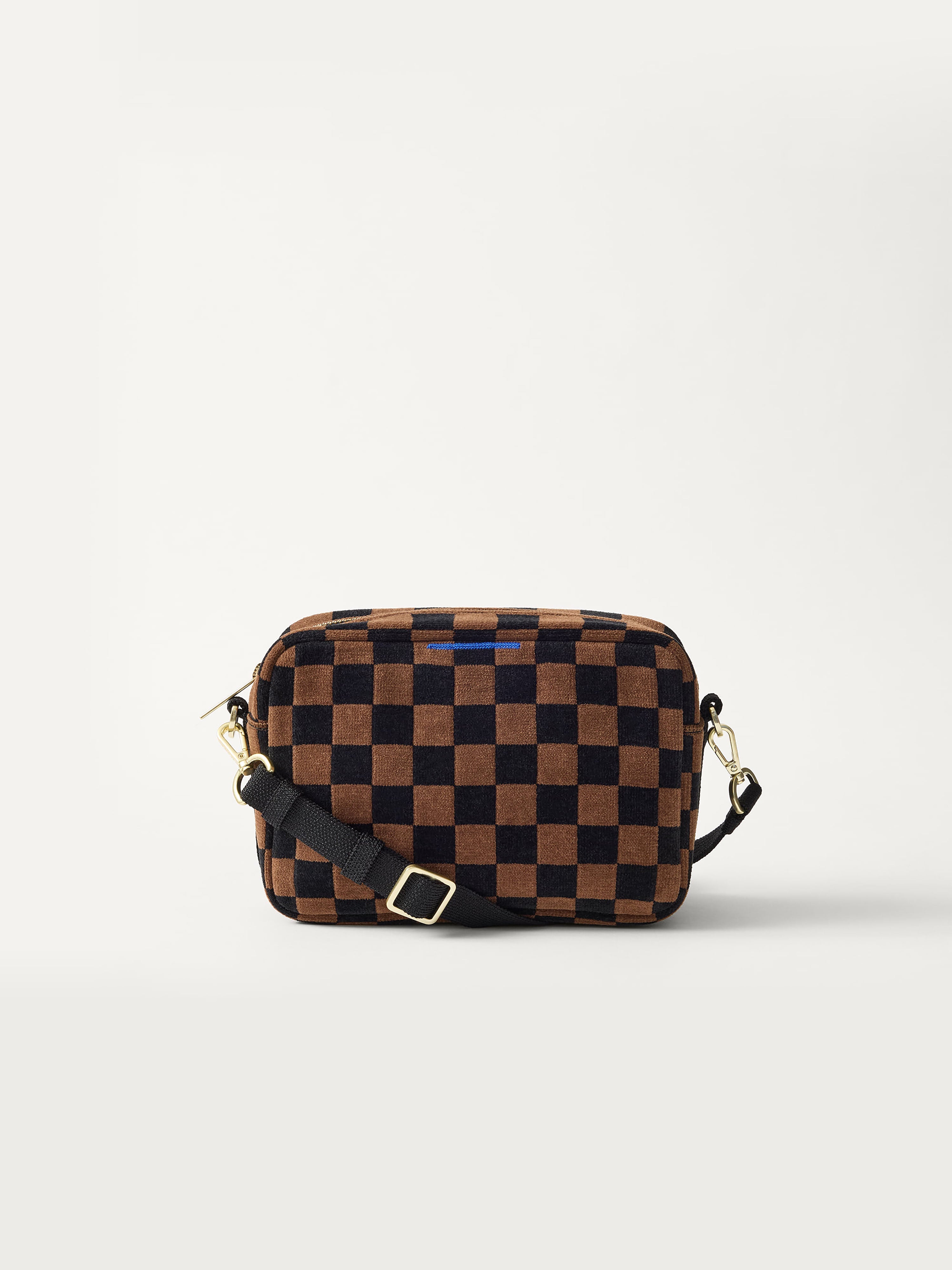 Rothy's The Crossbody Camera Bag borsa tracolla ReVelvet Umber Check