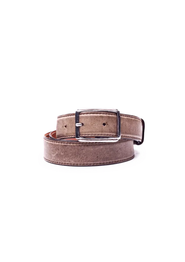 Stefano Bemer Belts BELT00BB cintura beige pelle kudu 3,5 cm