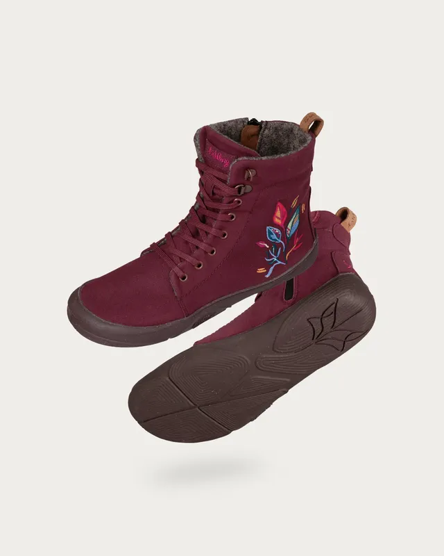 Wildling Shoes Haldy Burgunder stivali alti bordeaux lana