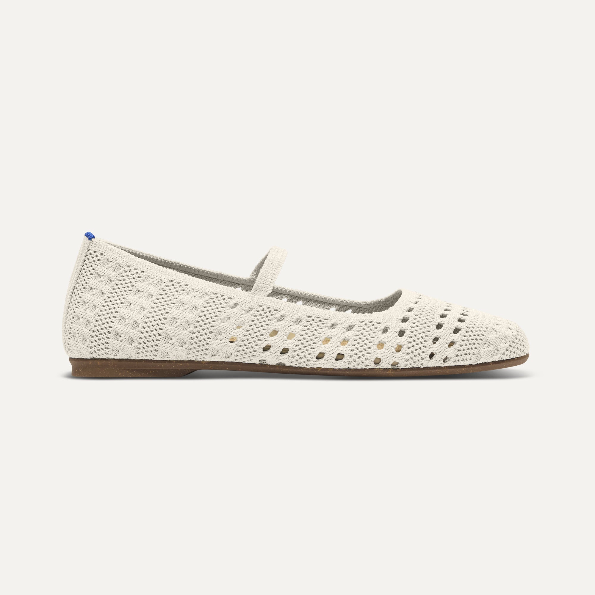 Rothy's The Max Square Mary Jane ballerine Sandy Crochet crema