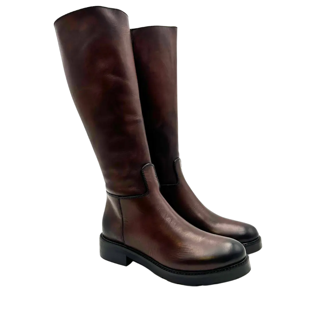 Sandro Barbera Alice 2 stivale donna marrone pelle