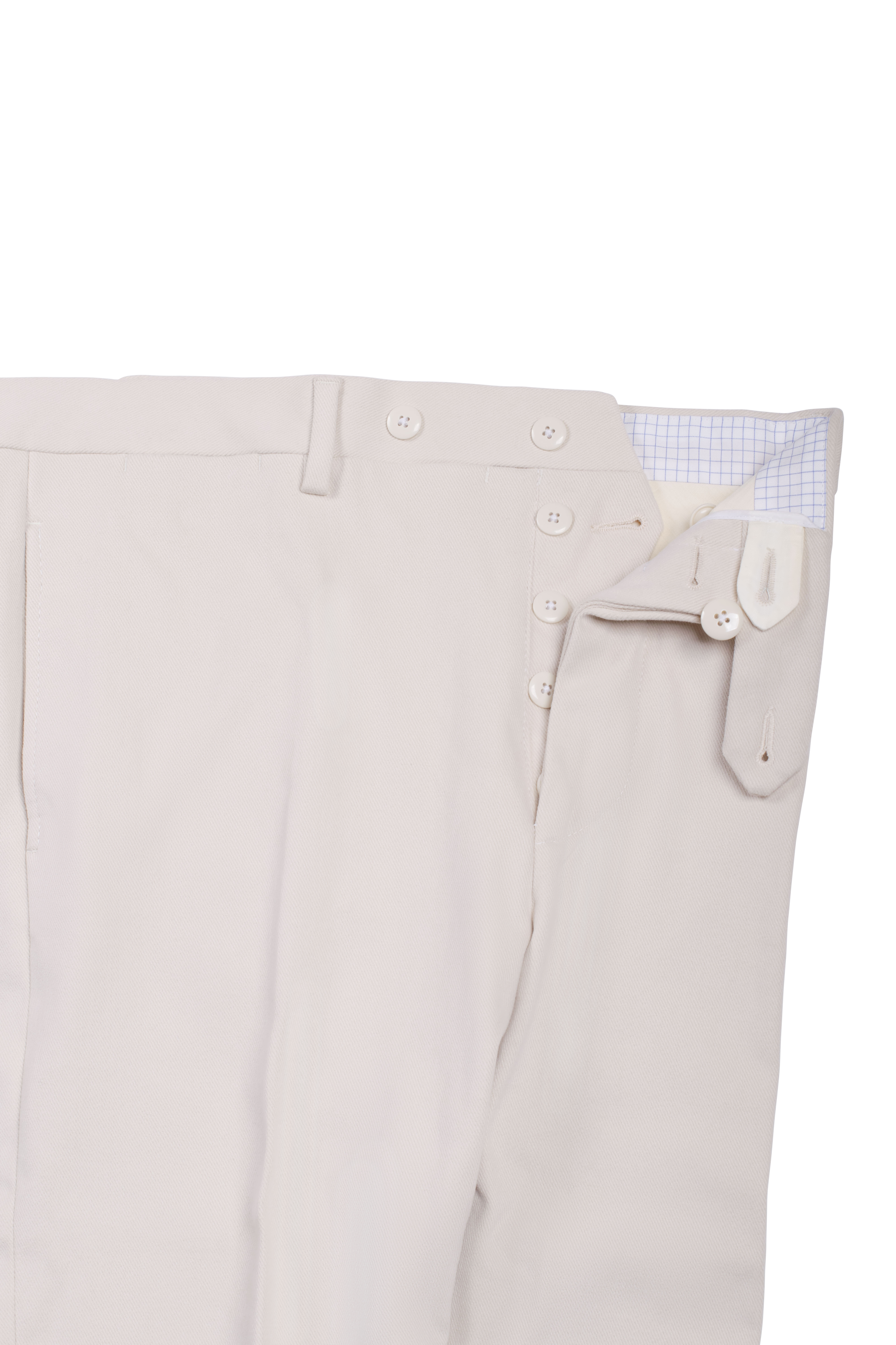 Stefano Bemer Trousers SV3067 Pantaloni Crema Cotone