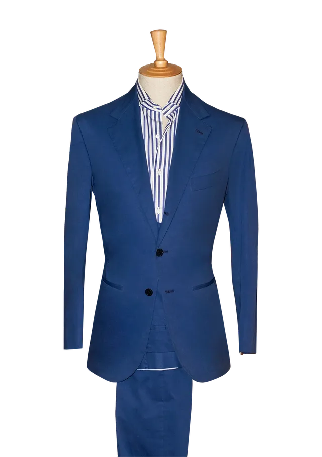 Stefano Bemer Suits SV1009 abito cotone azzurro 50