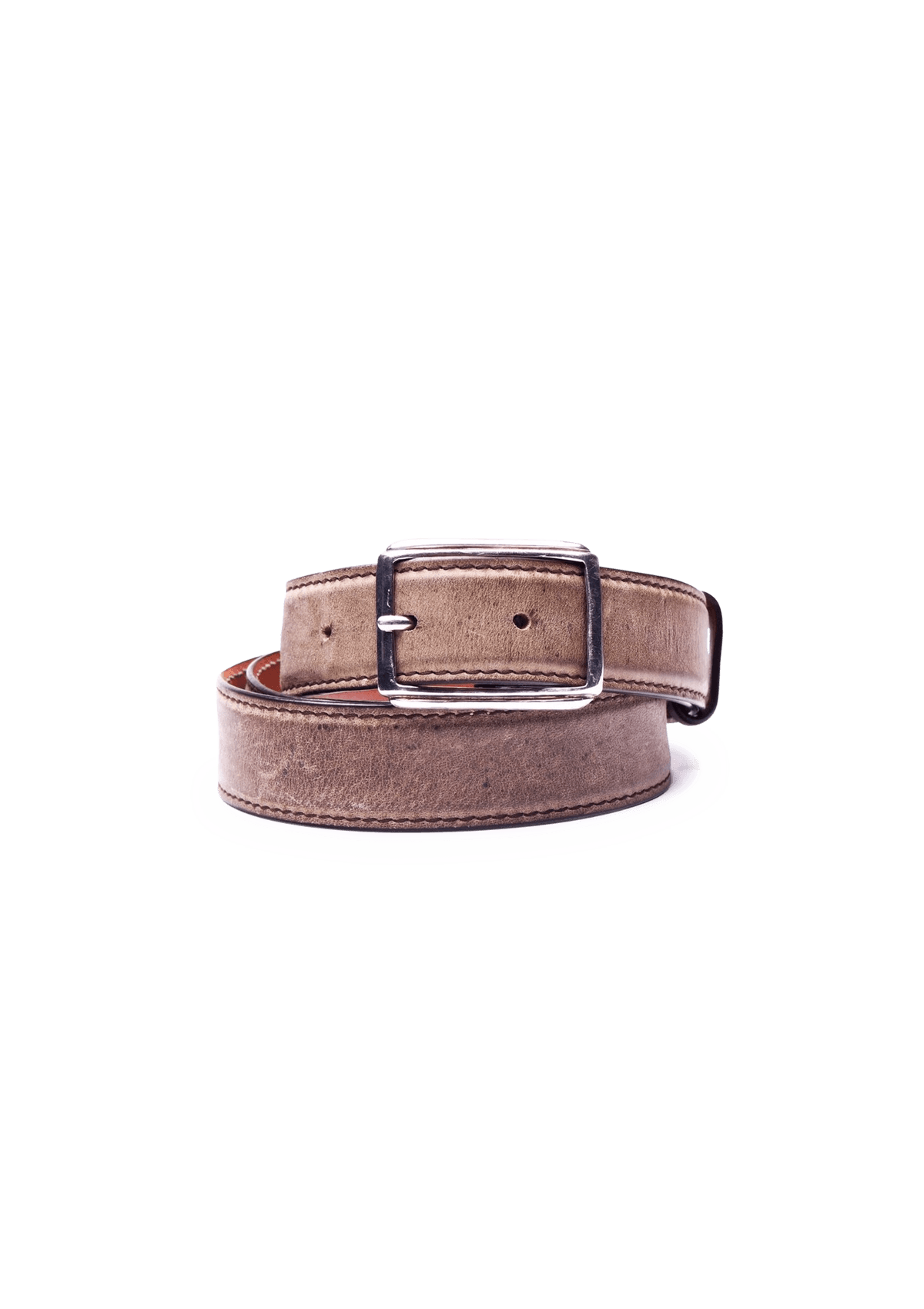 Stefano Bemer Belts BELT00BB cintura beige pelle kudu 3,5 cm
