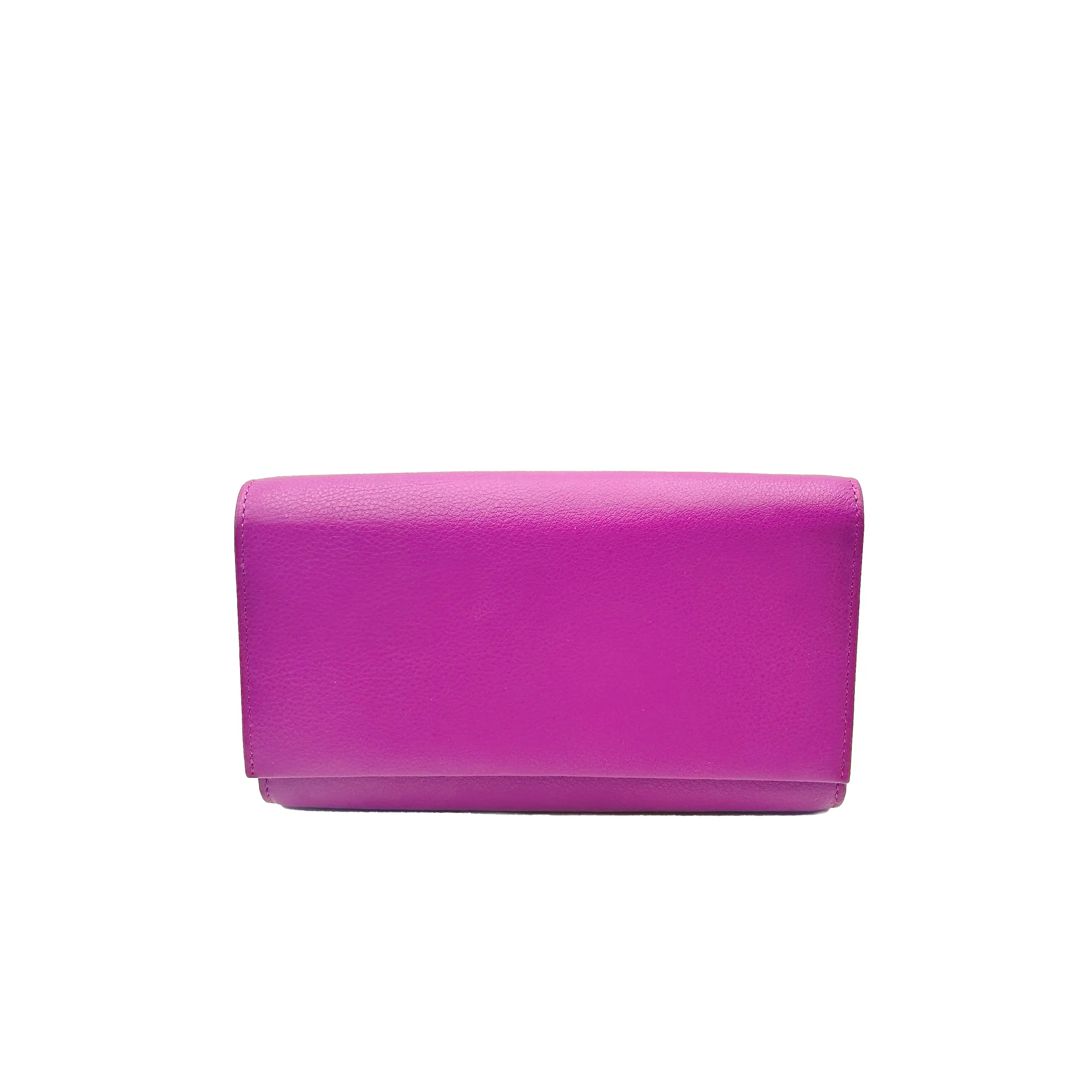 Sandro Barbera & Figli 155 Portafoglio donna pelle fucsia blu