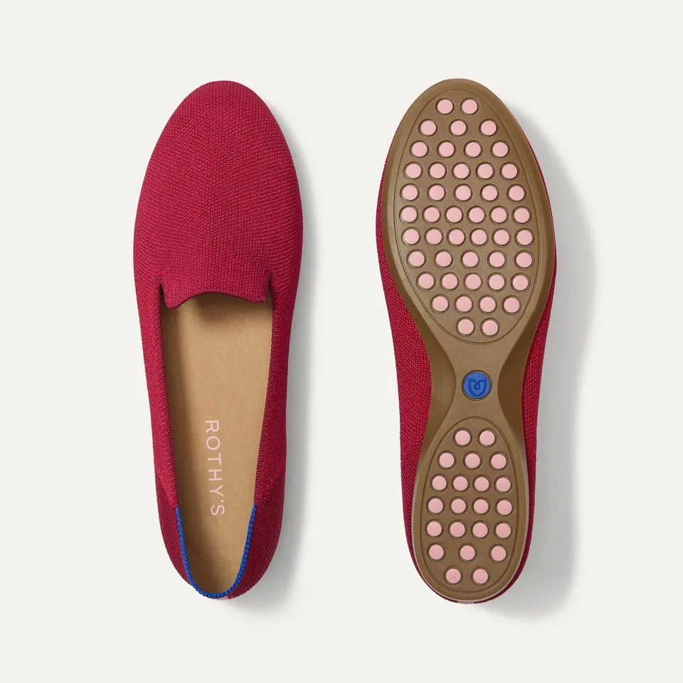 Rothy's The Daily Loafer mocassini Red Rose maglia rosa